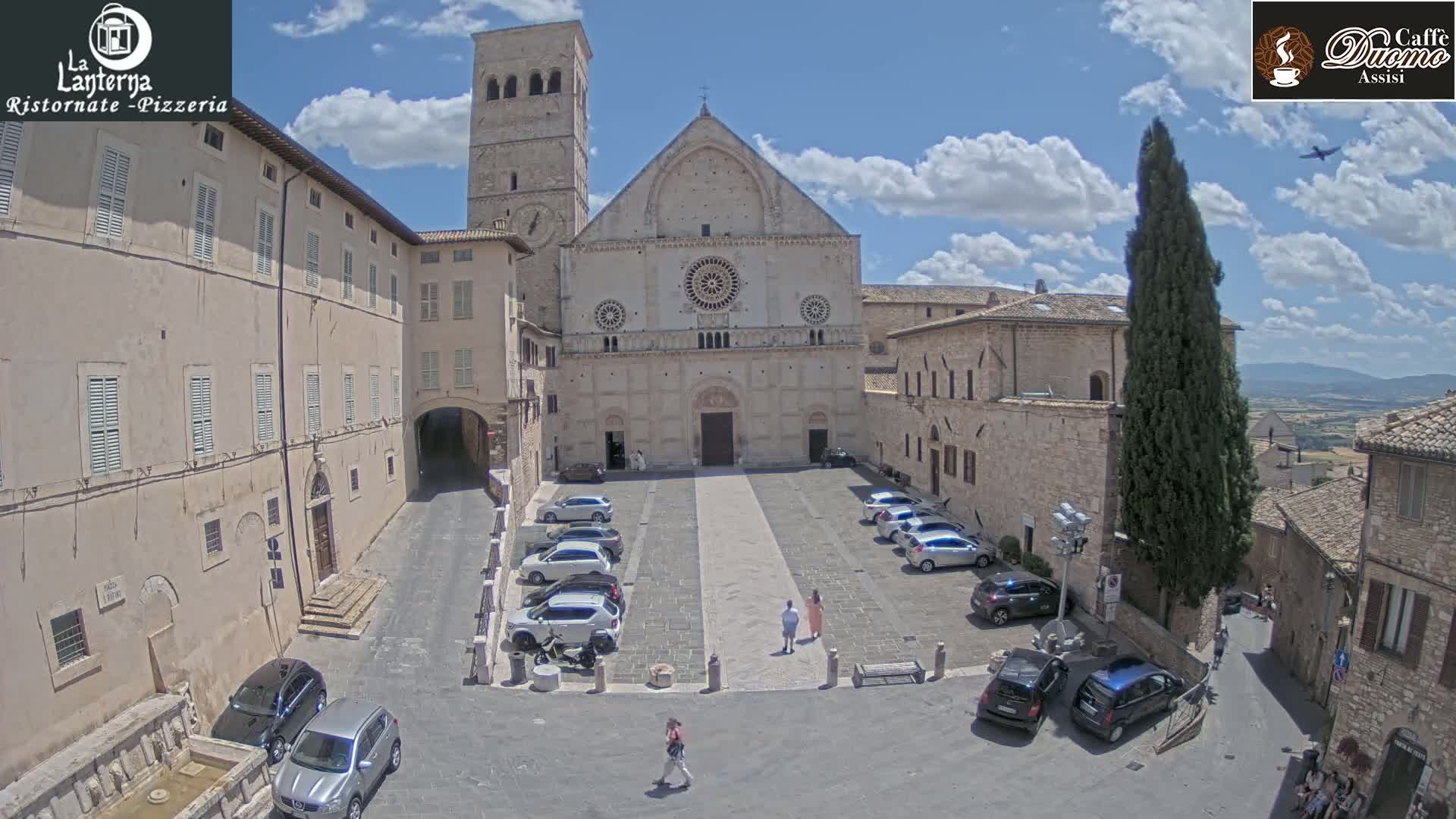 Assisi, San Rufino Square Live Cam -  Perugia, Umbria, Italy