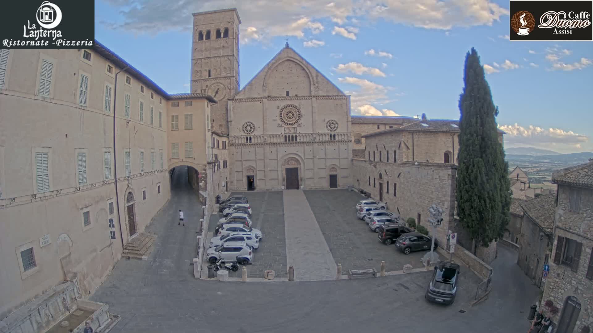 Assisi, San Rufino Square Live Cam -  Perugia, Umbria, Italy
