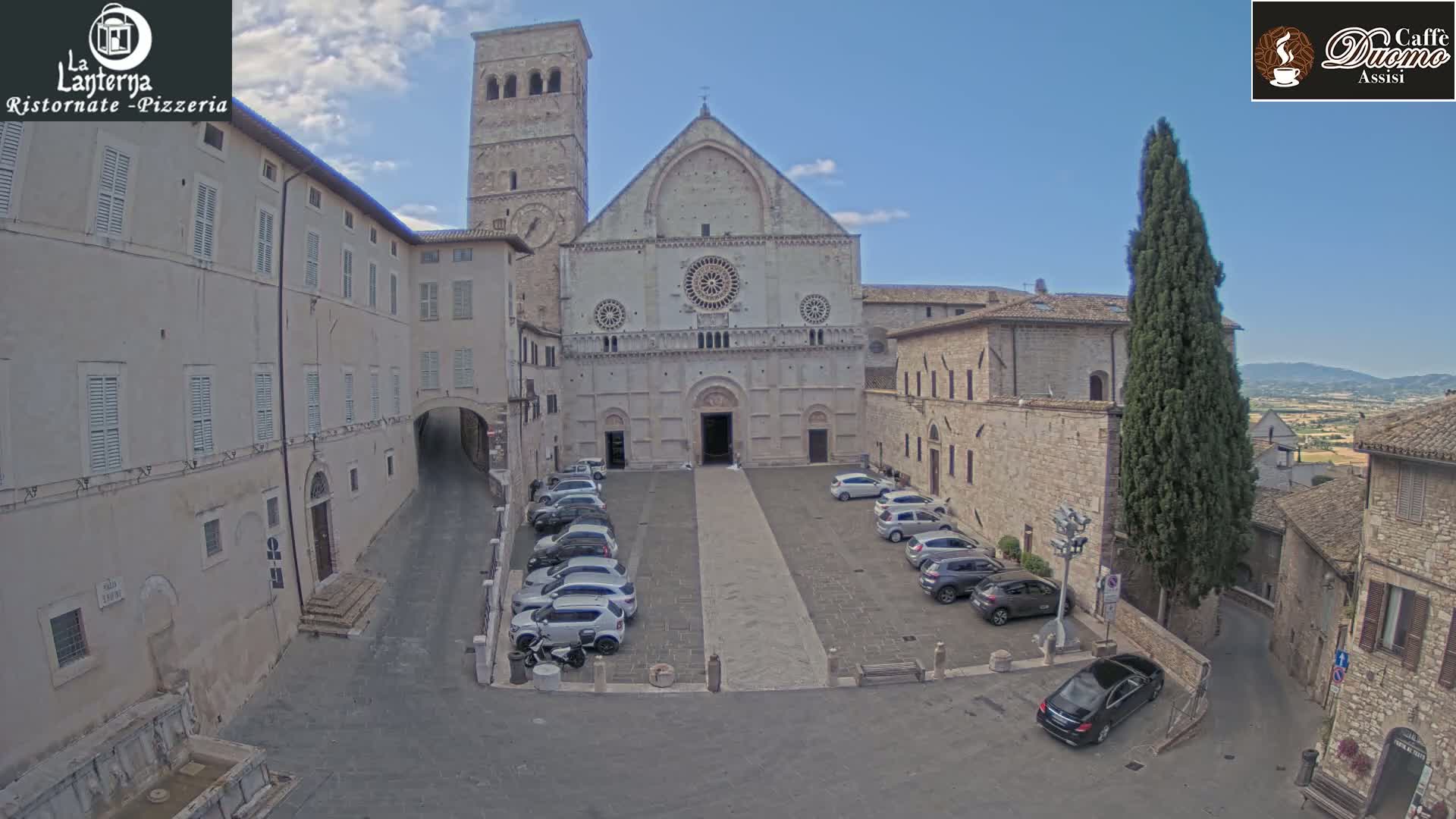 Assisi, San Rufino Square Live Cam -  Perugia, Umbria, Italy