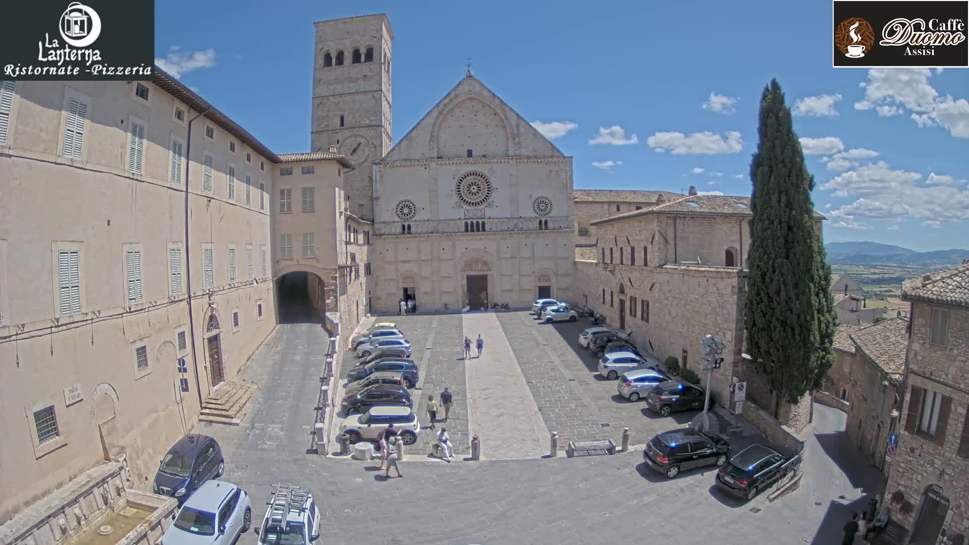 Assisi, San Rufino Square Live Cam -  Perugia, Umbria, Italy