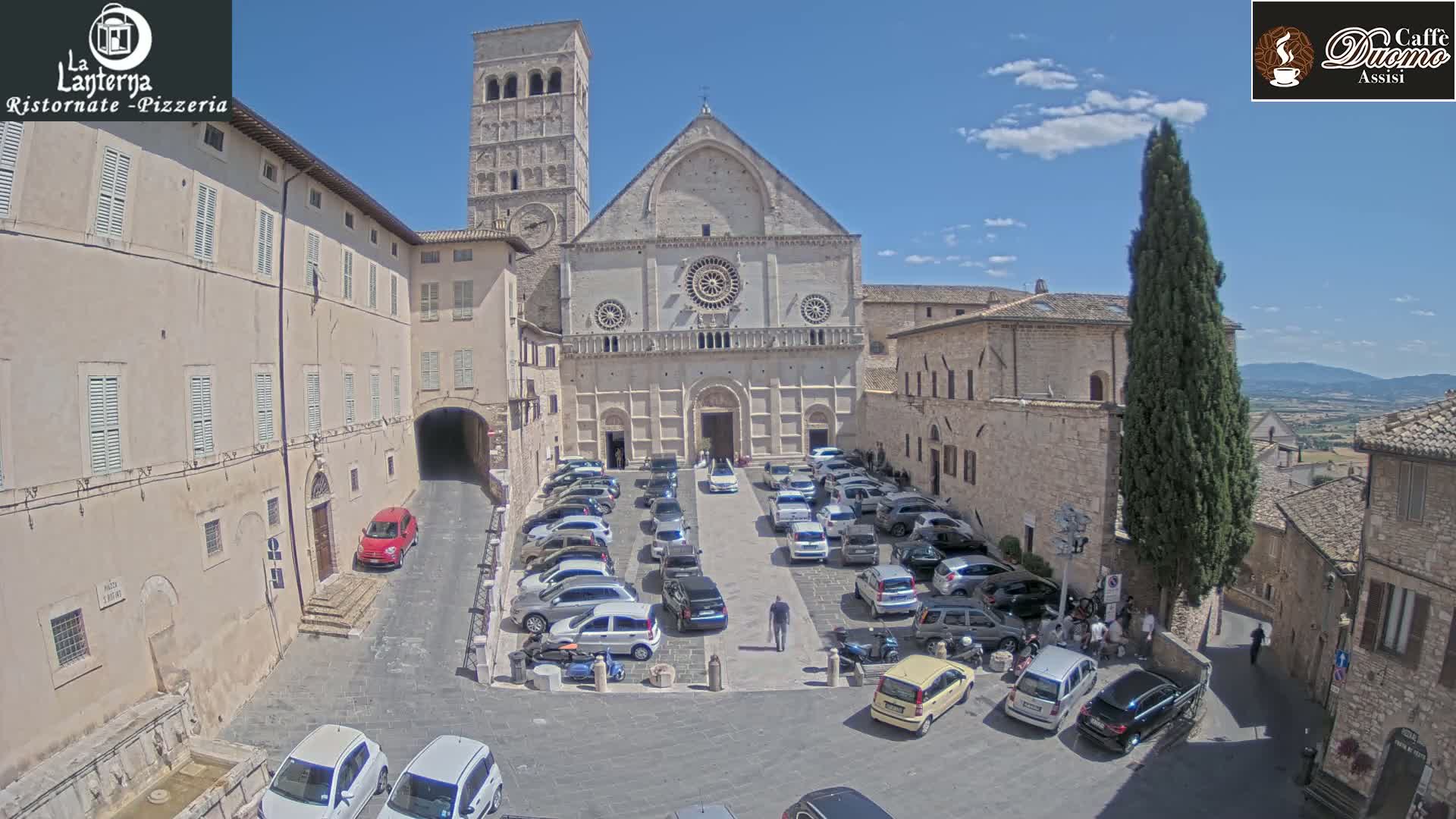 Assisi, San Rufino Square Live Cam -  Perugia, Umbria, Italy