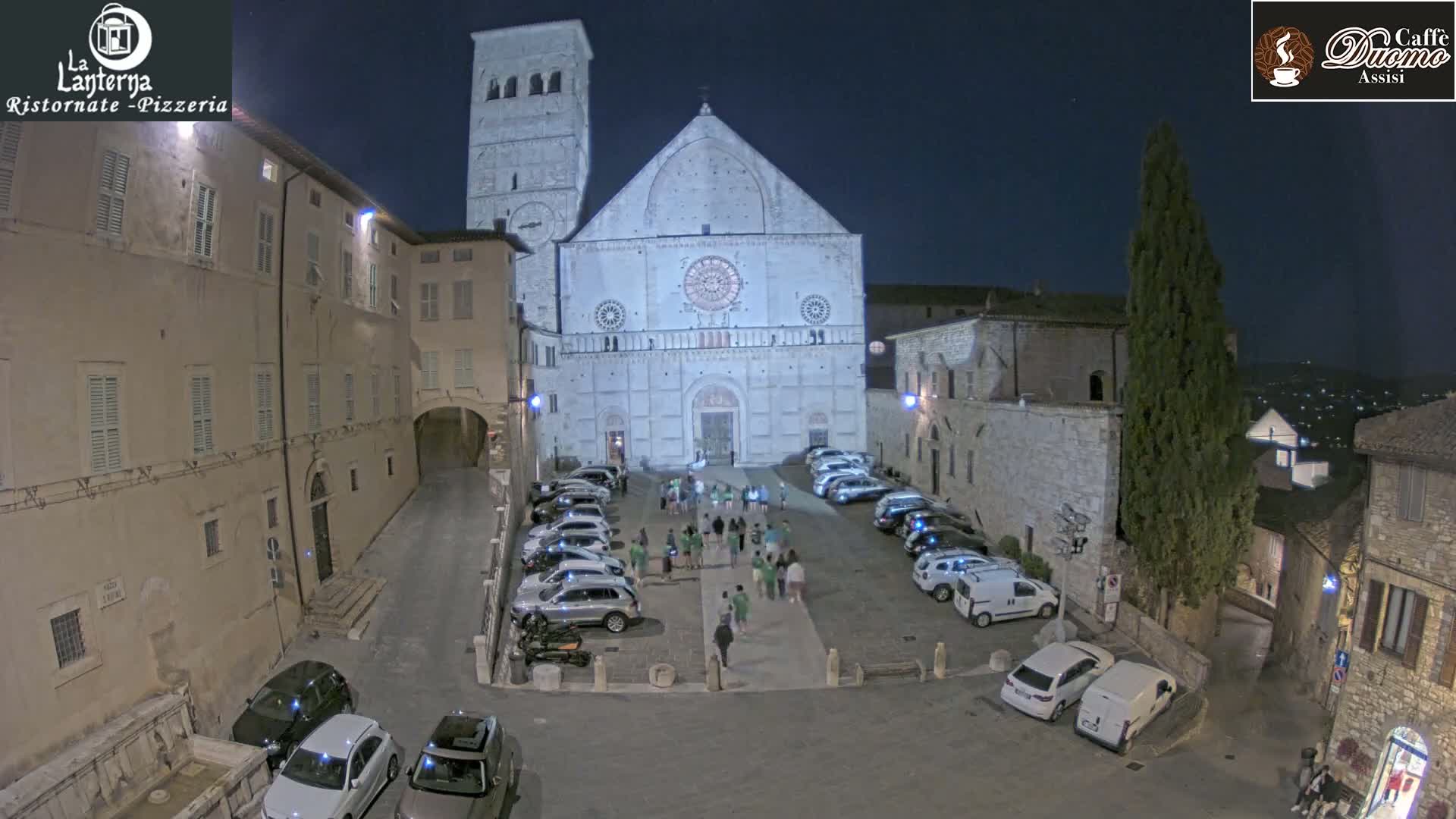 Assisi, San Rufino Square Live Cam -  Perugia, Umbria, Italy