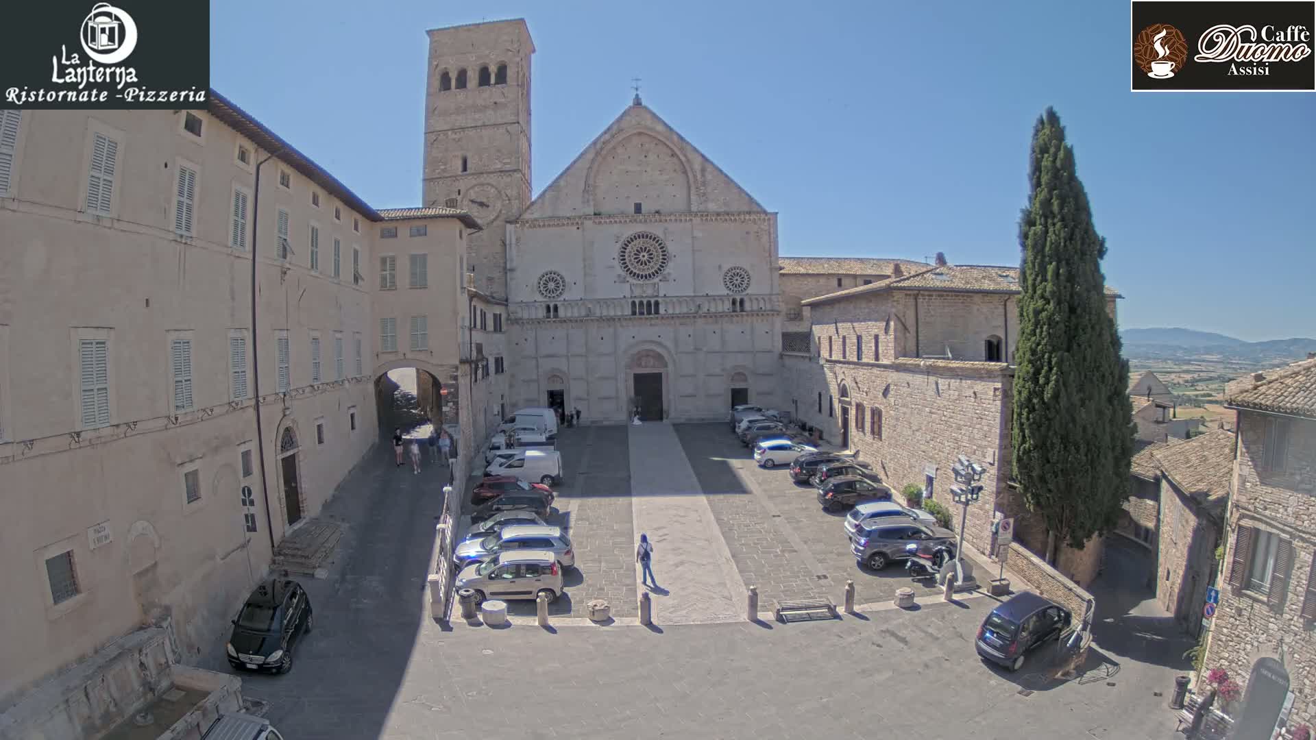 Assisi, San Rufino Square Live Cam -  Perugia, Umbria, Italy