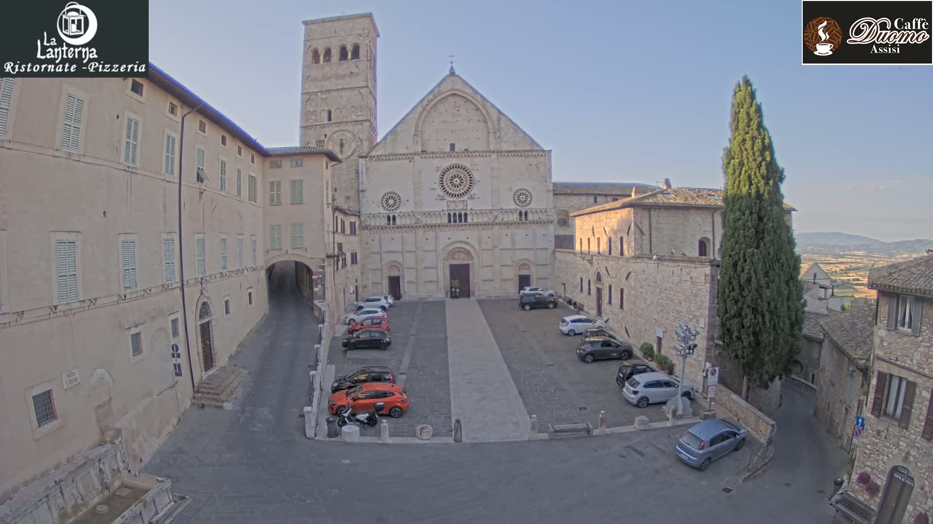 Assisi, San Rufino Square Live Cam -  Perugia, Umbria, Italy