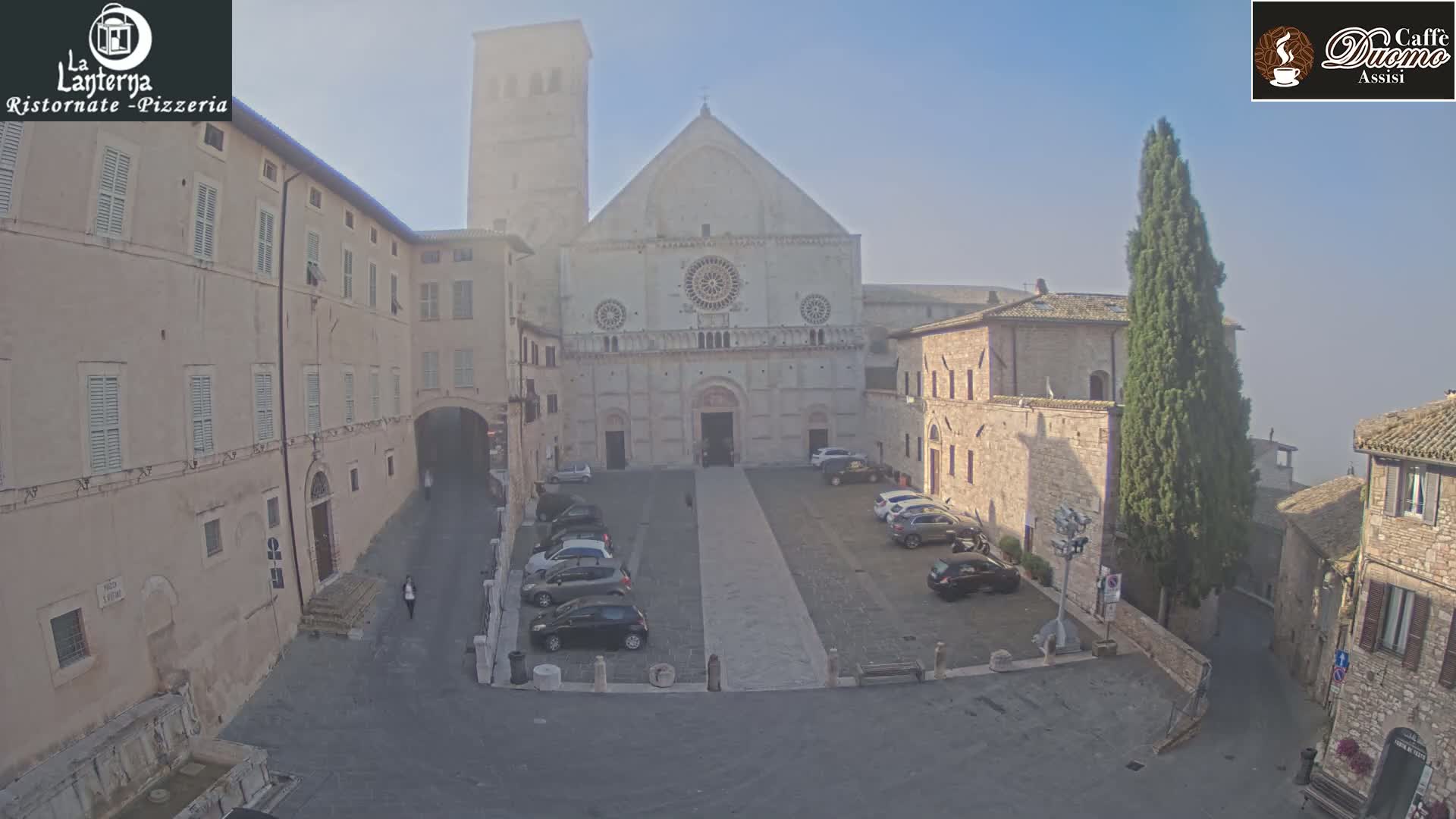 Assisi, San Rufino Square Live Cam -  Perugia, Umbria, Italy