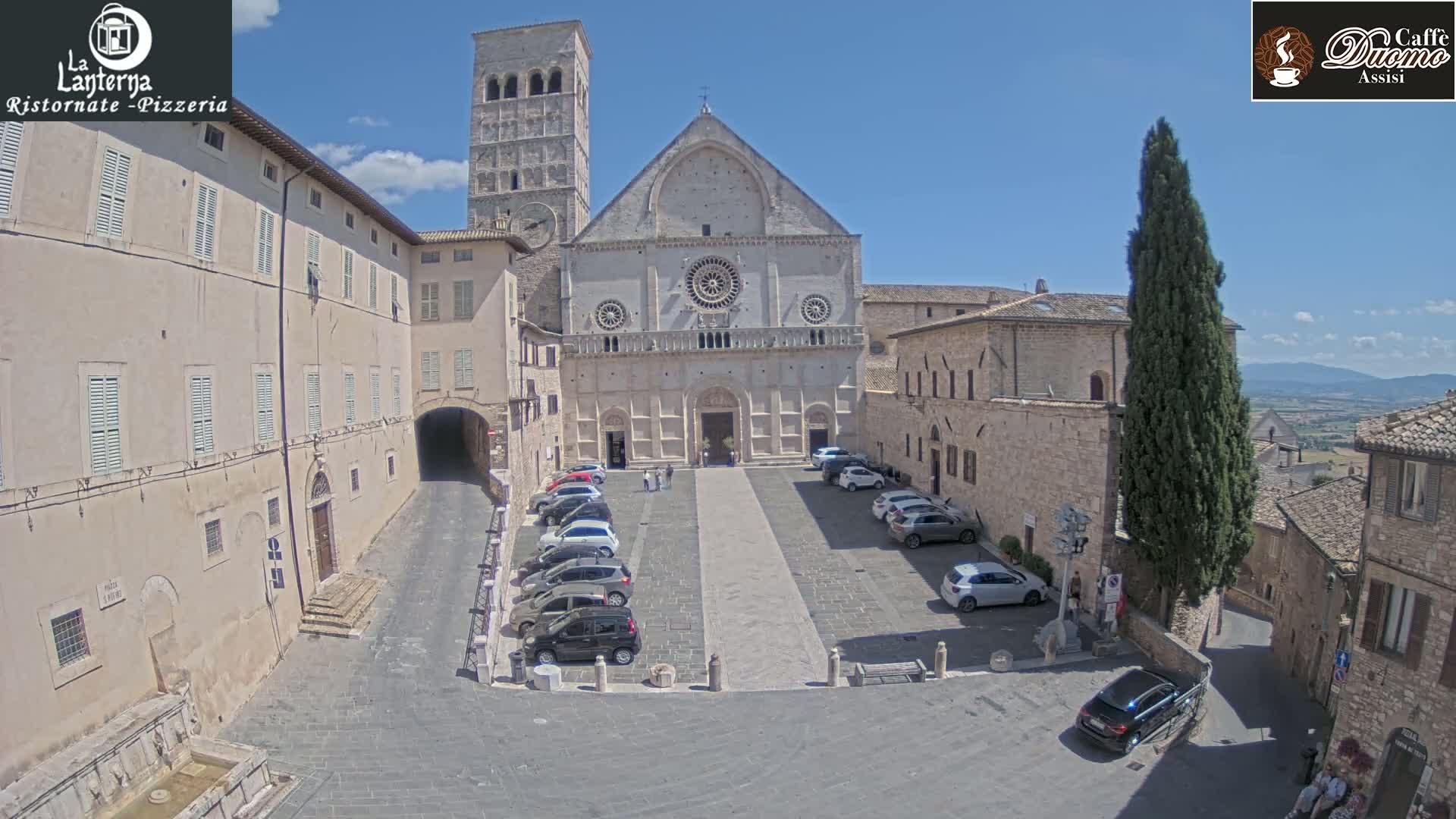 Assisi, San Rufino Square Live Cam -  Perugia, Umbria, Italy