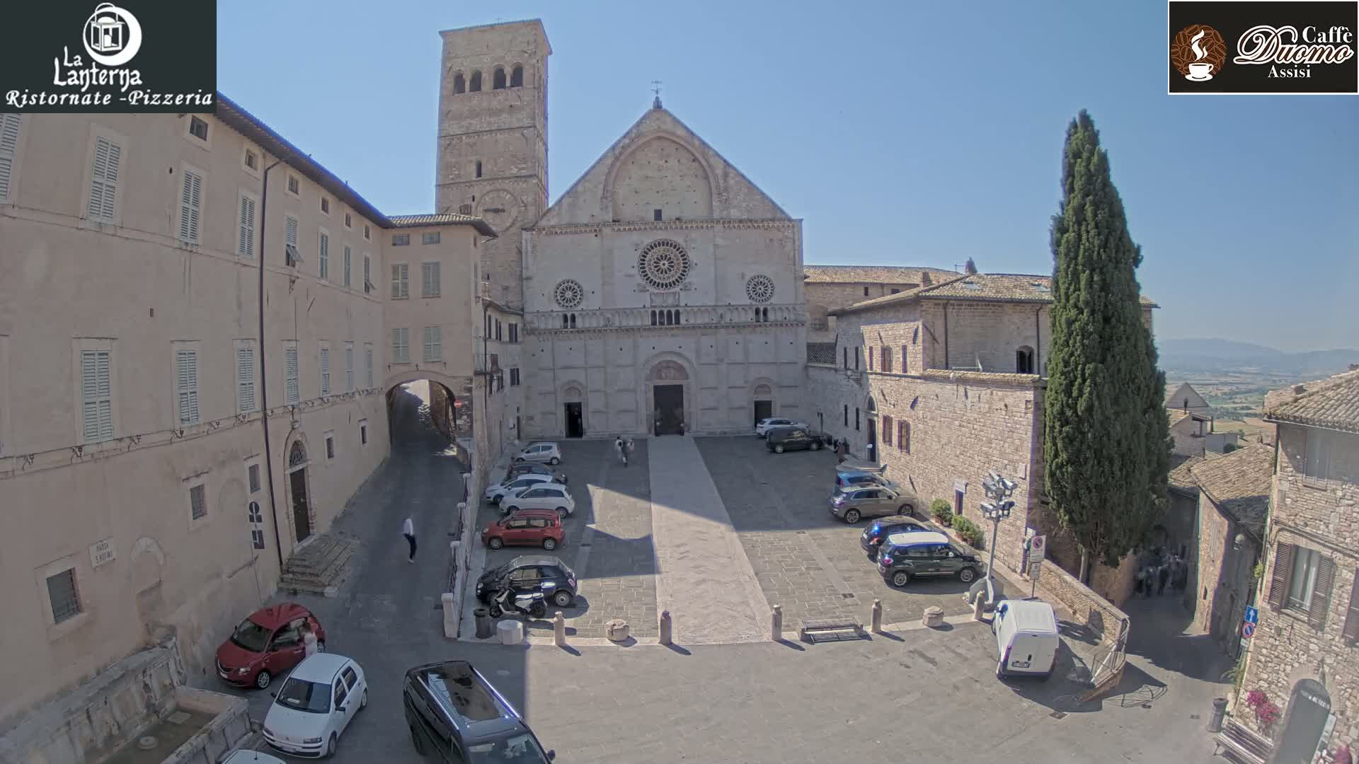 Assisi, San Rufino Square Live Cam -  Perugia, Umbria, Italy