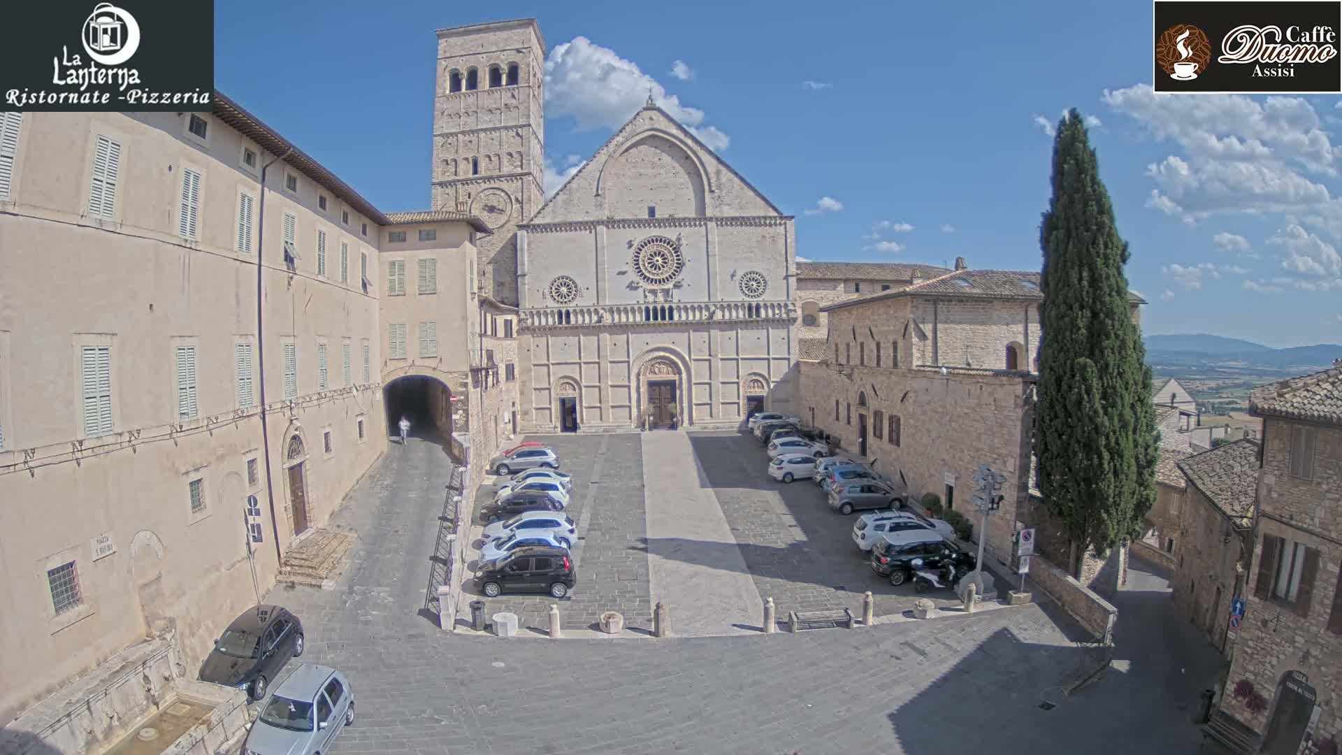 Assisi, San Rufino Square Live Cam -  Perugia, Umbria, Italy