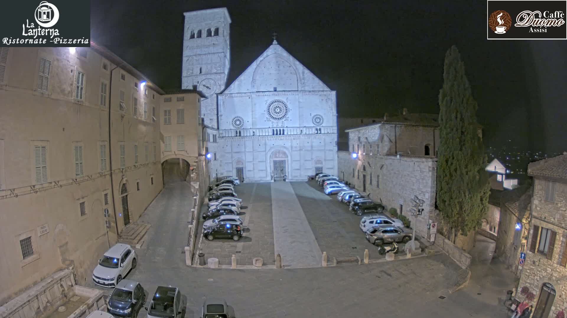 Assisi, San Rufino Square Live Cam -  Perugia, Umbria, Italy