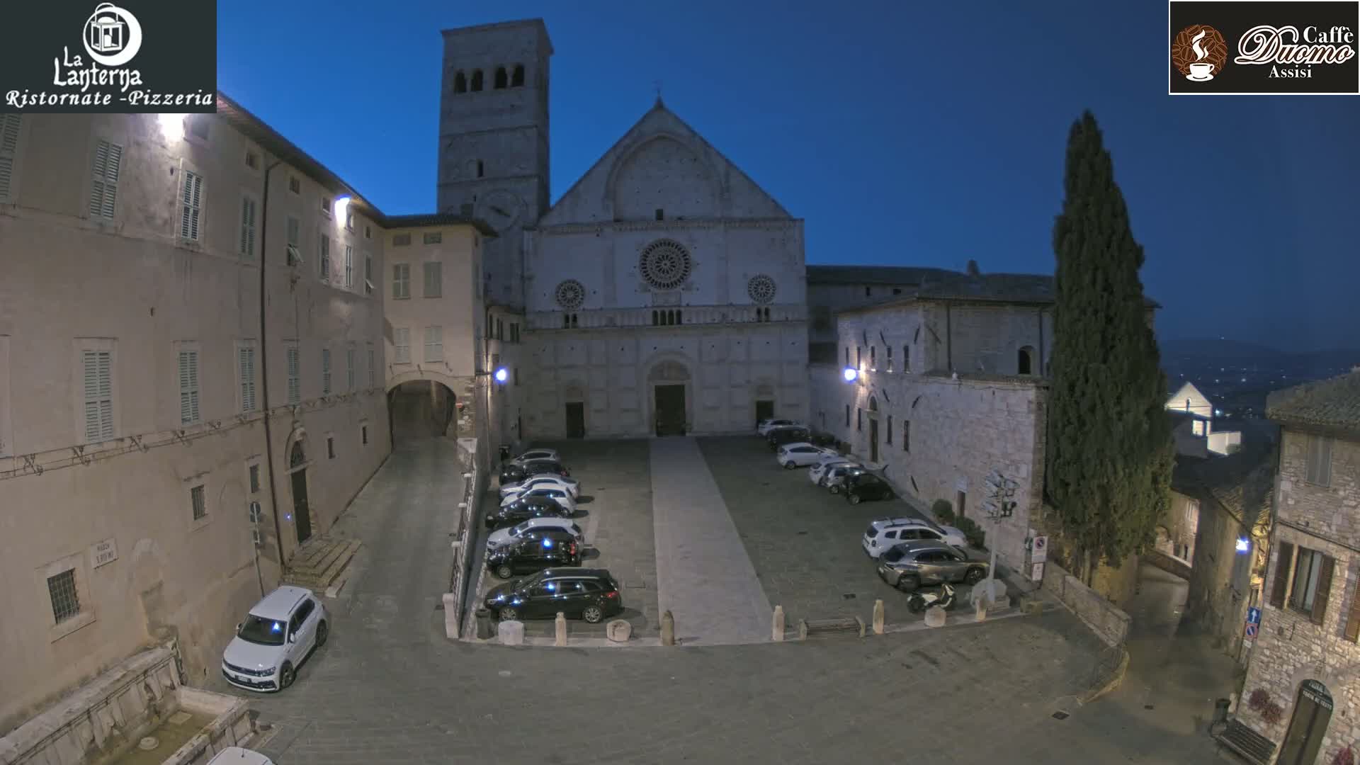 Assisi, San Rufino Square Live Cam -  Perugia, Umbria, Italy
