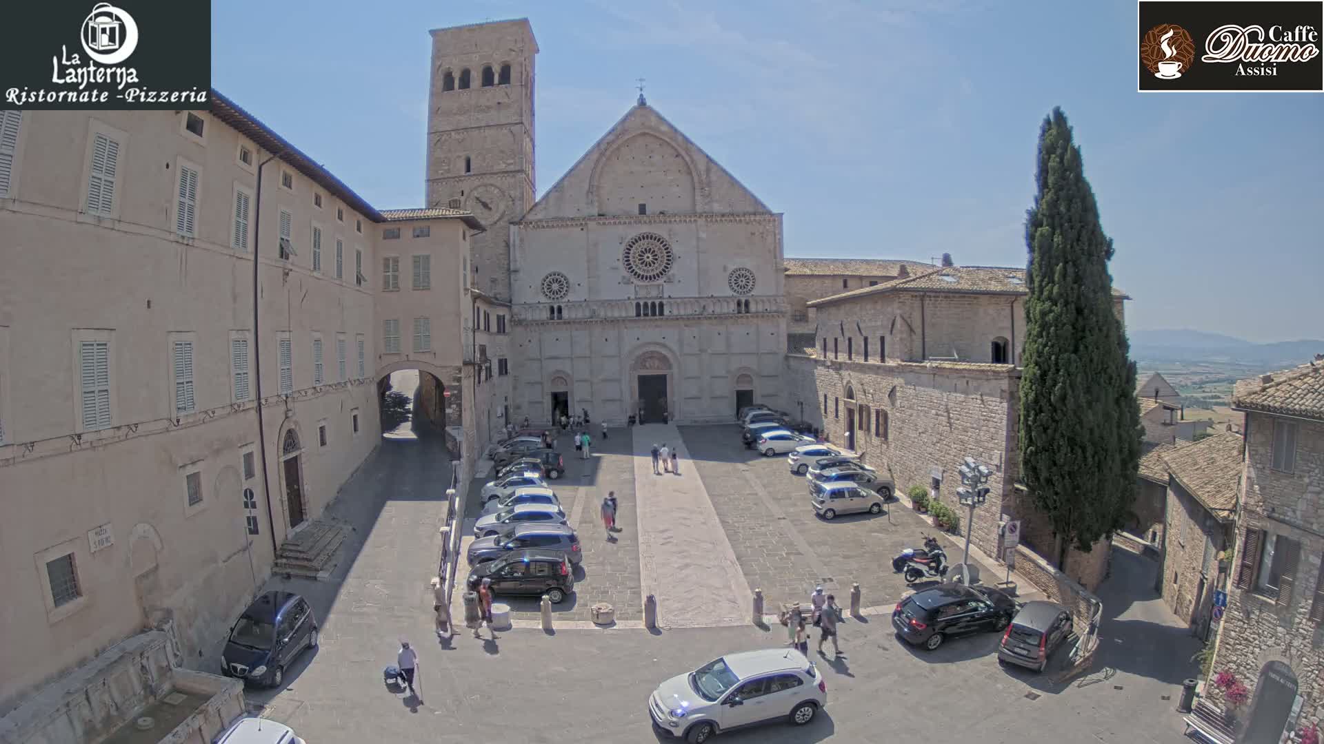 Assisi, San Rufino Square Live Cam -  Perugia, Umbria, Italy