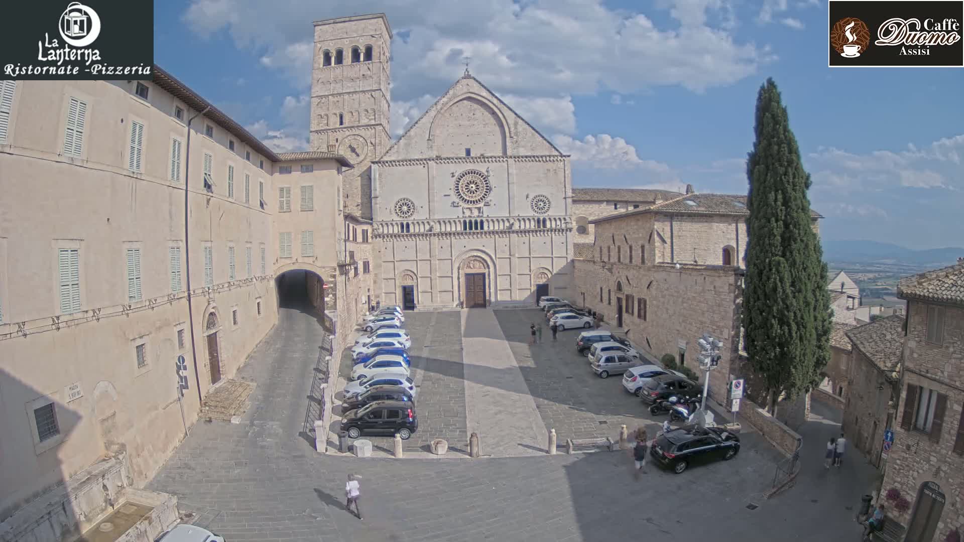 Assisi, San Rufino Square Live Cam -  Perugia, Umbria, Italy