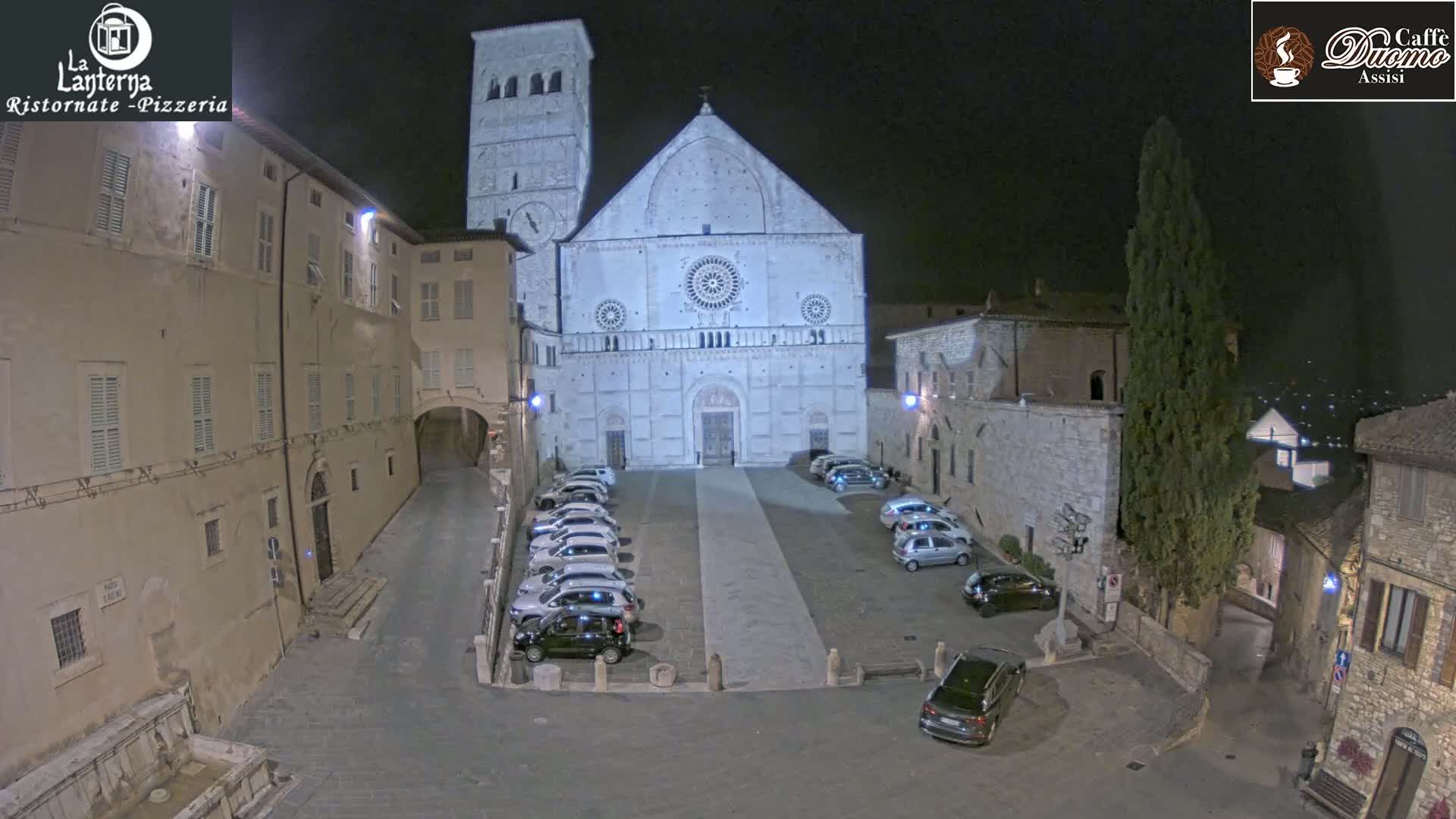 Assisi, San Rufino Square Live Cam -  Perugia, Umbria, Italy