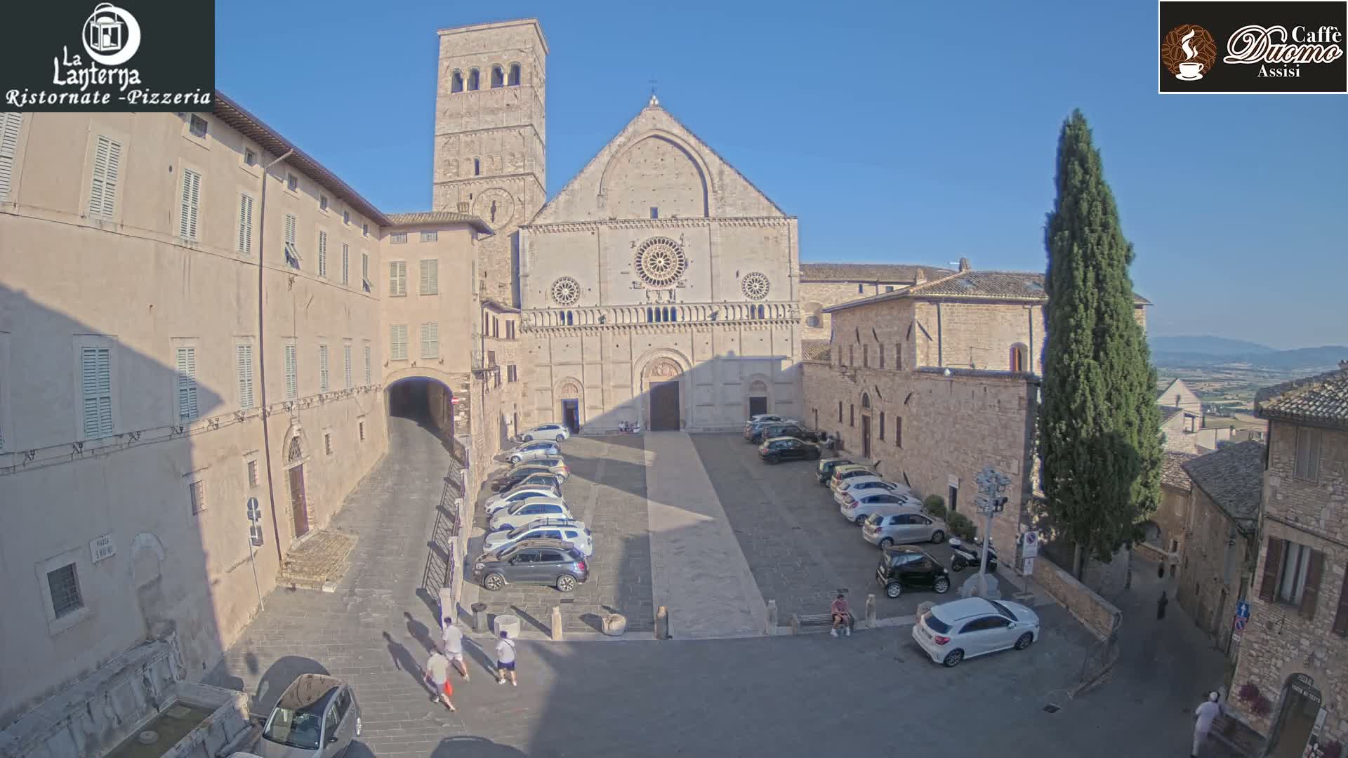 Assisi, San Rufino Square Live Cam -  Perugia, Umbria, Italy