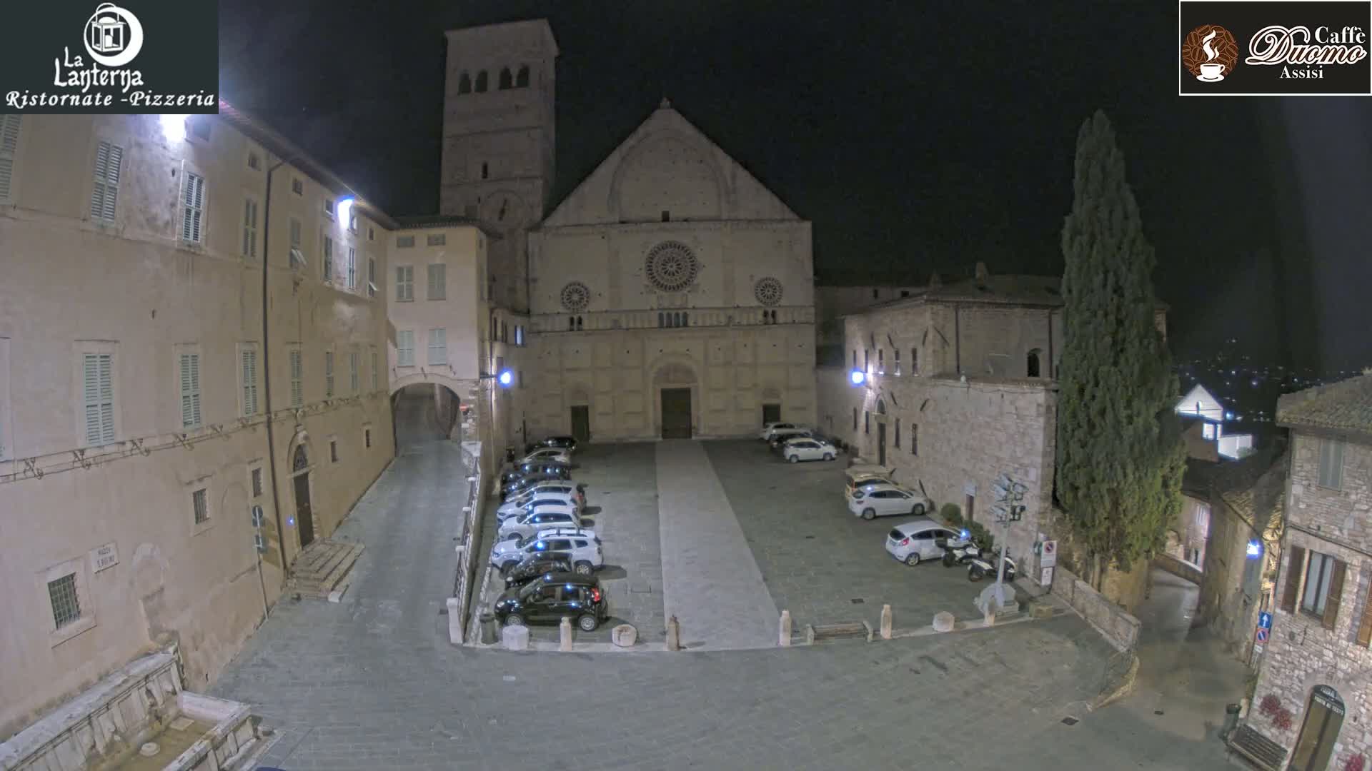 Assisi, San Rufino Square Live Cam -  Perugia, Umbria, Italy