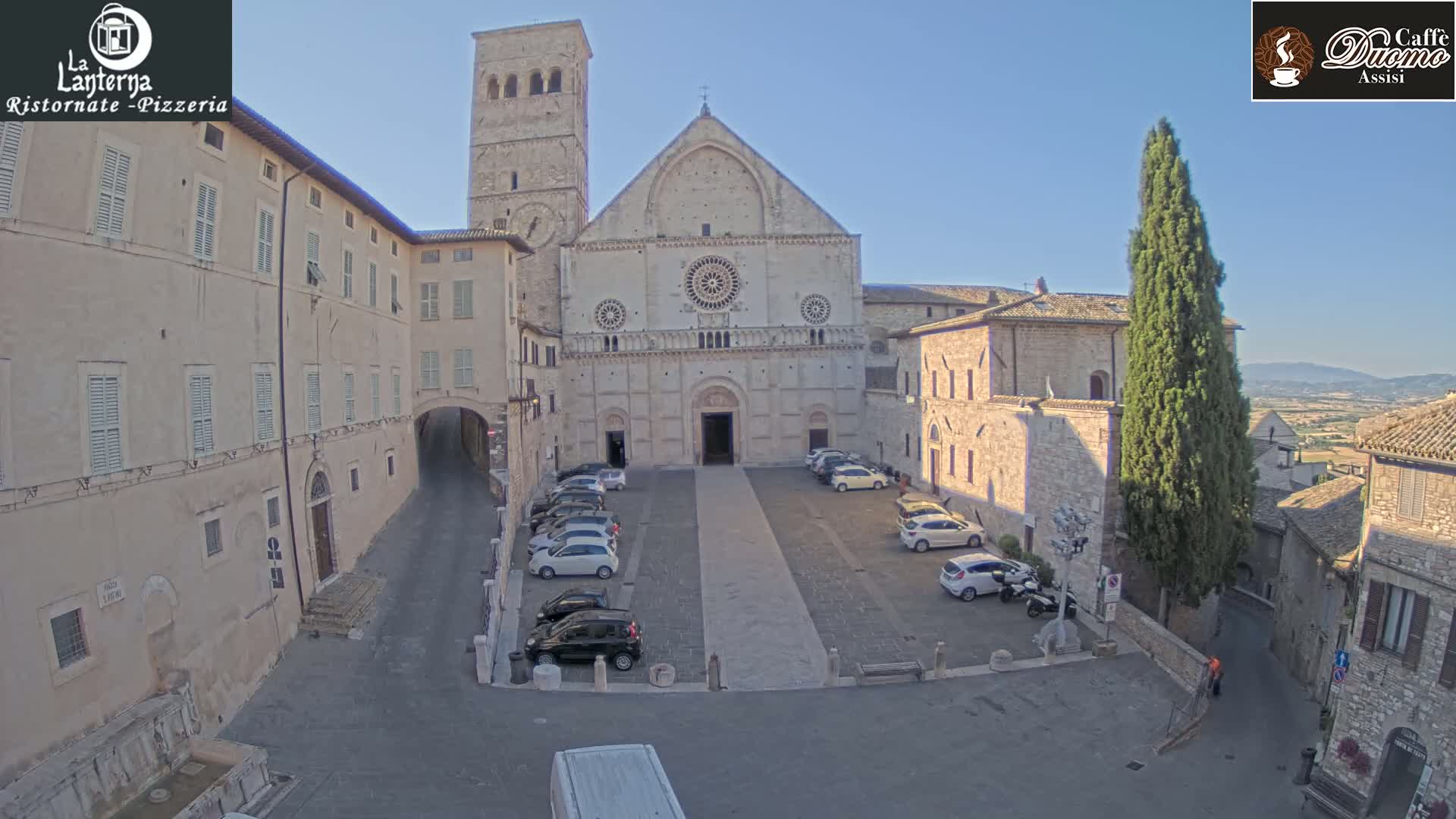 Assisi, San Rufino Square Live Cam -  Perugia, Umbria, Italy