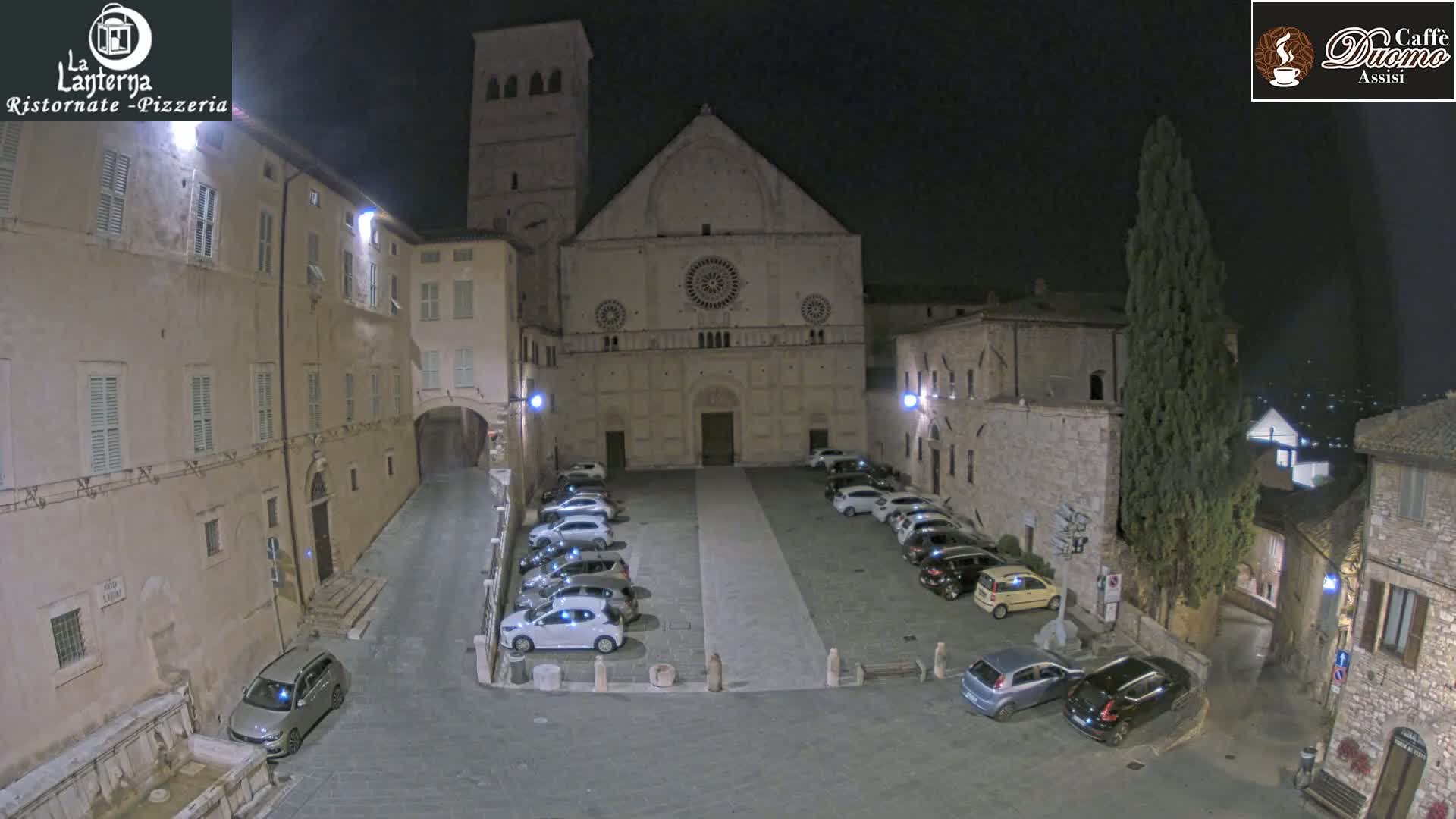 Assisi, San Rufino Square Live Cam -  Perugia, Umbria, Italy