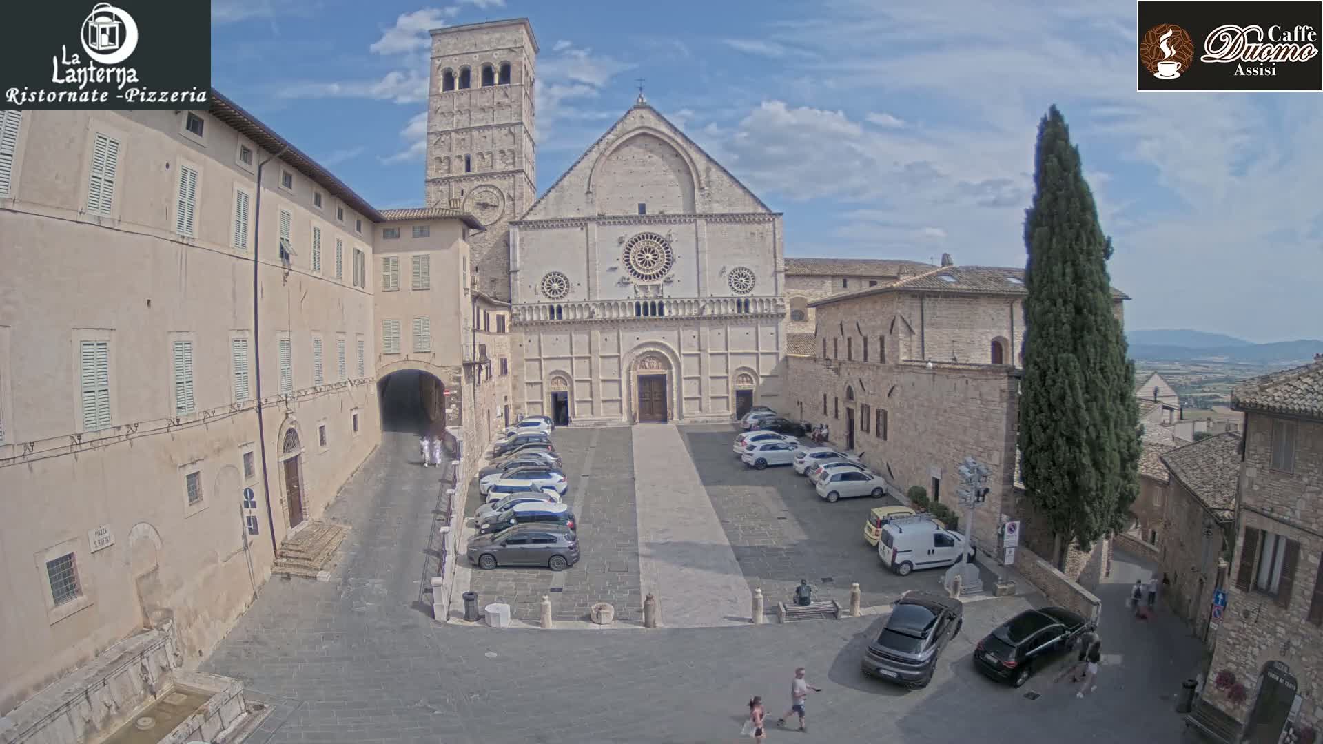 Assisi, San Rufino Square Live Cam -  Perugia, Umbria, Italy