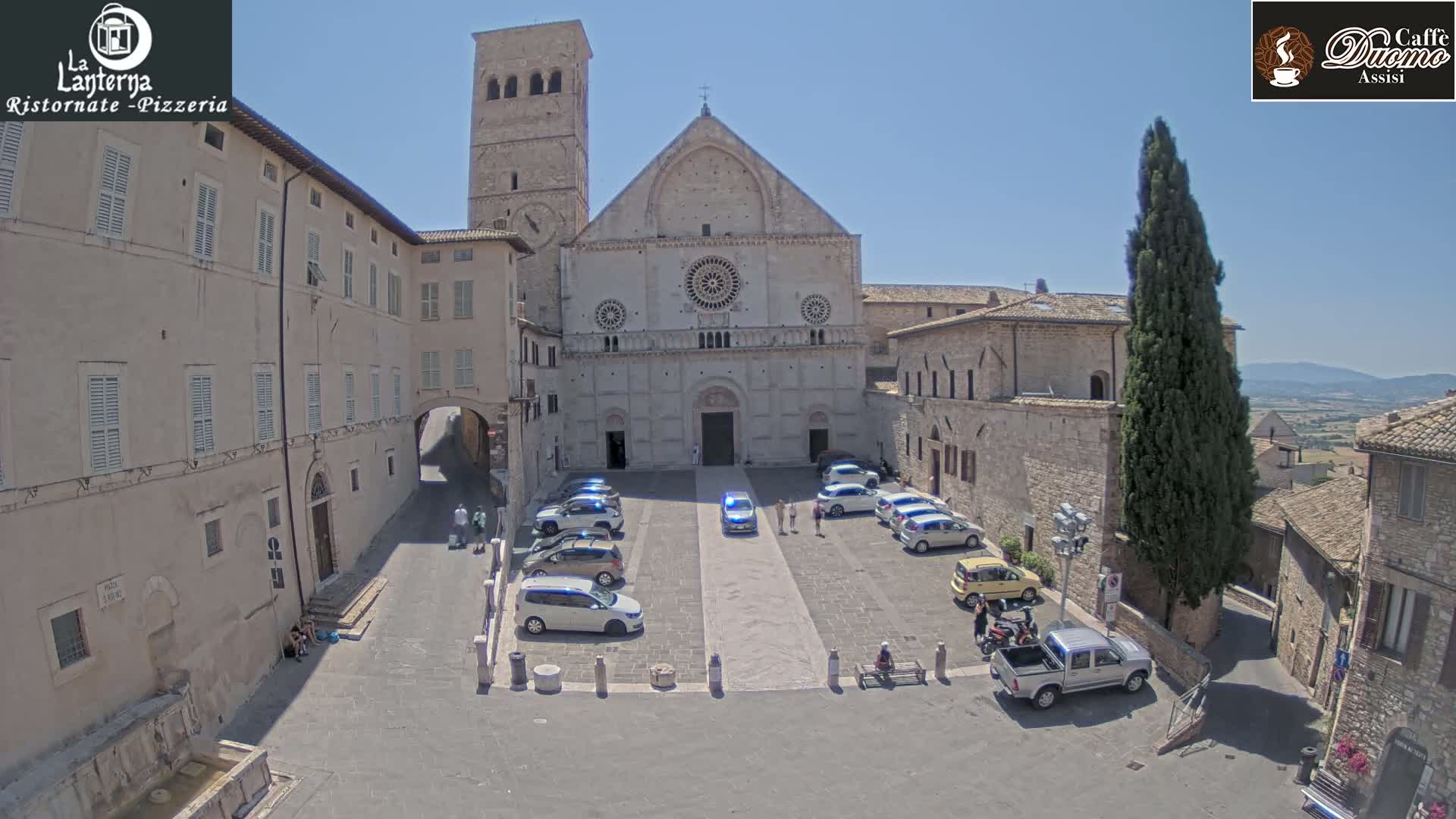 Assisi, San Rufino Square Live Cam -  Perugia, Umbria, Italy