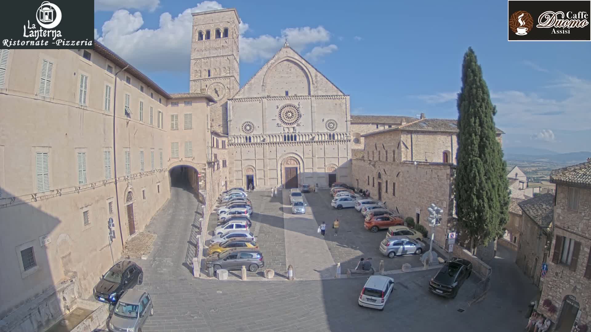 Assisi, San Rufino Square Live Cam -  Perugia, Umbria, Italy