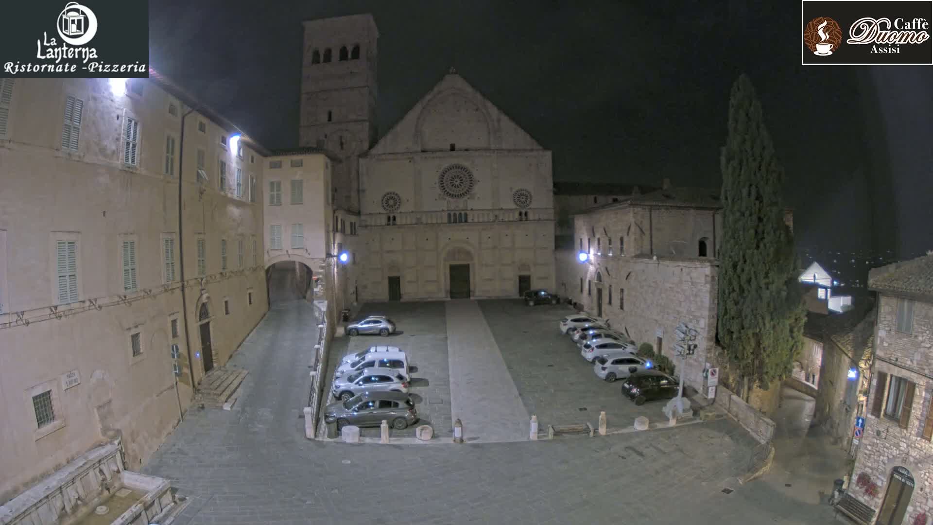 Assisi, San Rufino Square Live Cam -  Perugia, Umbria, Italy