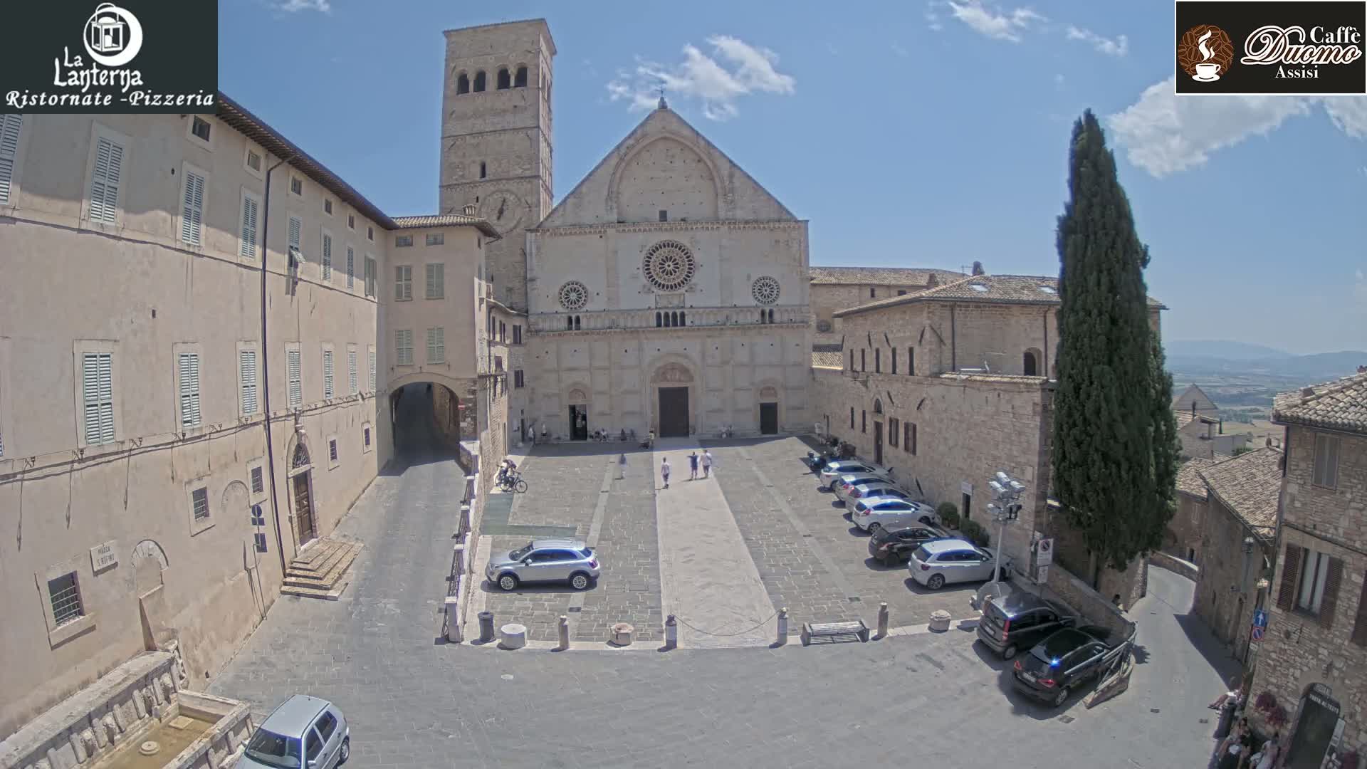 Assisi, San Rufino Square Live Cam -  Perugia, Umbria, Italy