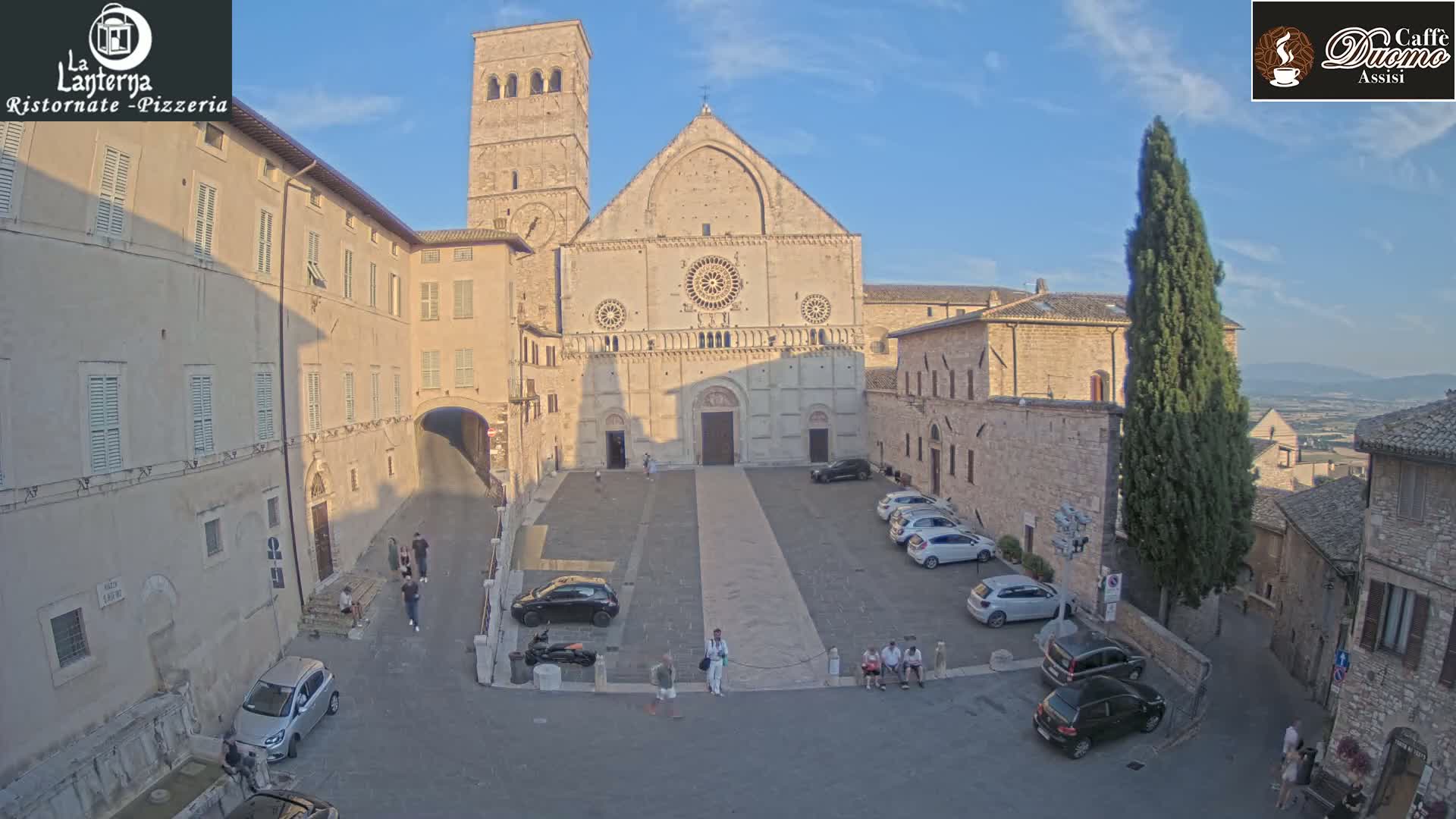 Assisi, San Rufino Square Live Cam -  Perugia, Umbria, Italy