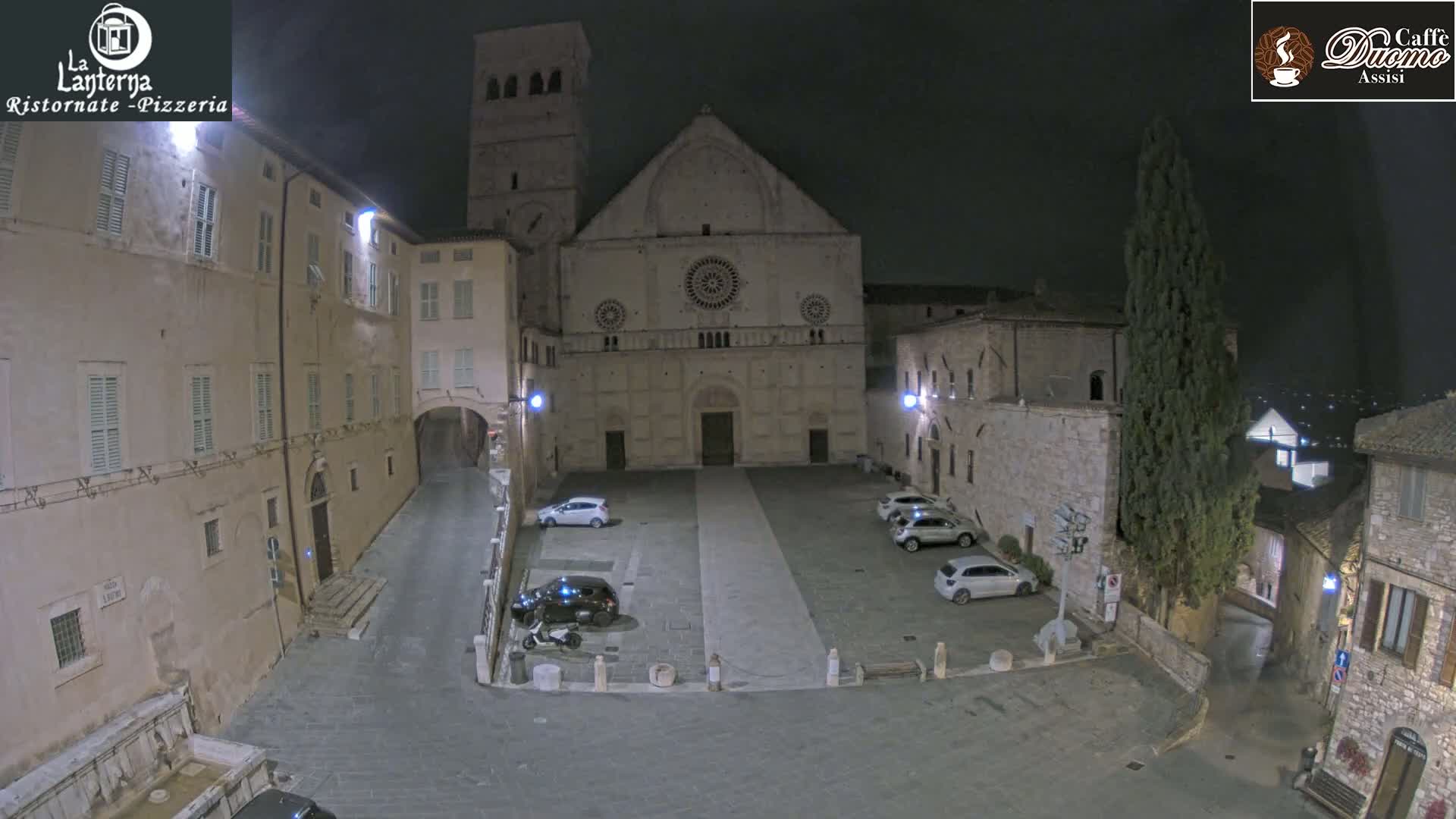 Assisi, San Rufino Square Live Cam -  Perugia, Umbria, Italy