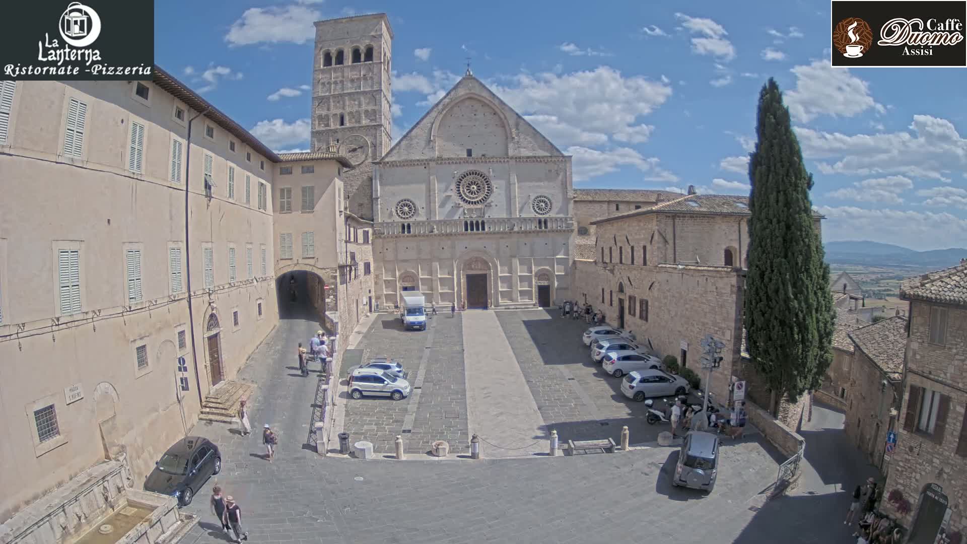 Assisi, San Rufino Square Live Cam -  Perugia, Umbria, Italy