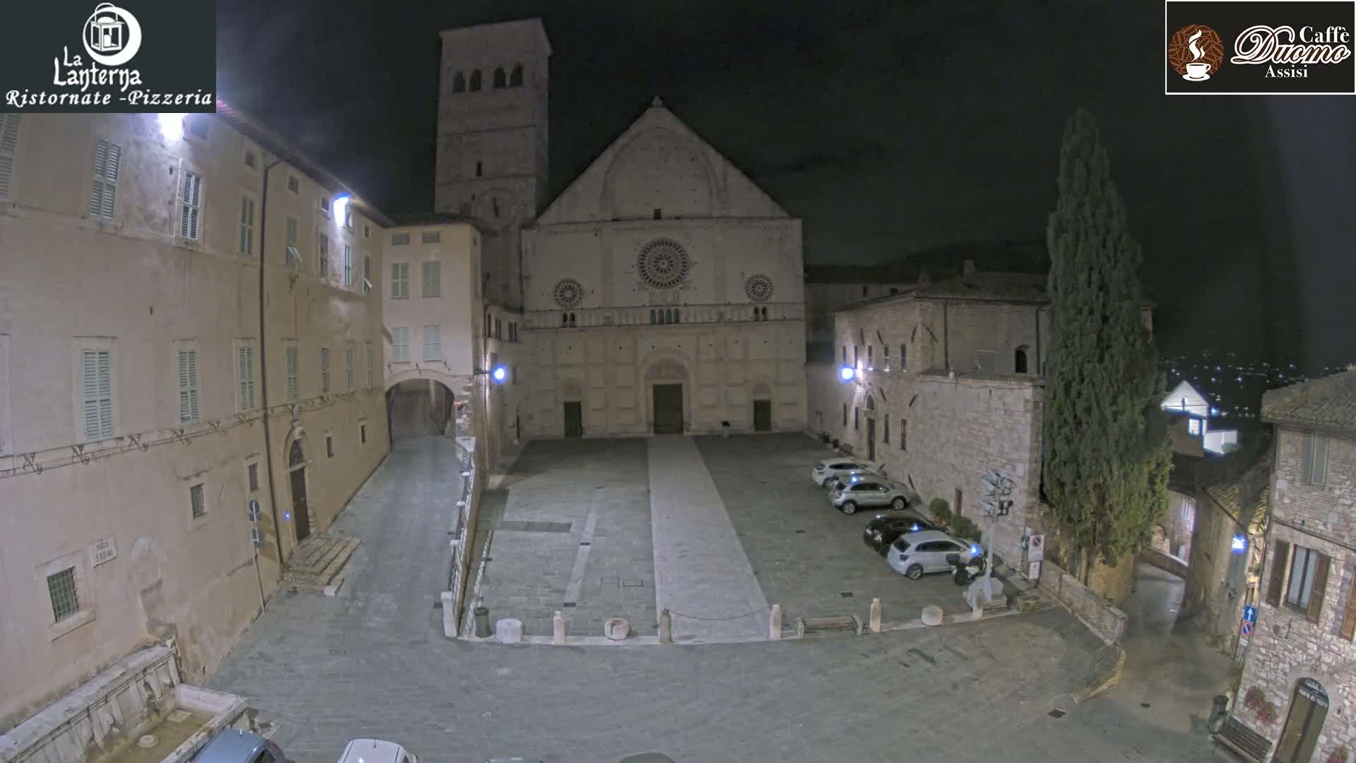 Assisi, San Rufino Square Live Cam -  Perugia, Umbria, Italy