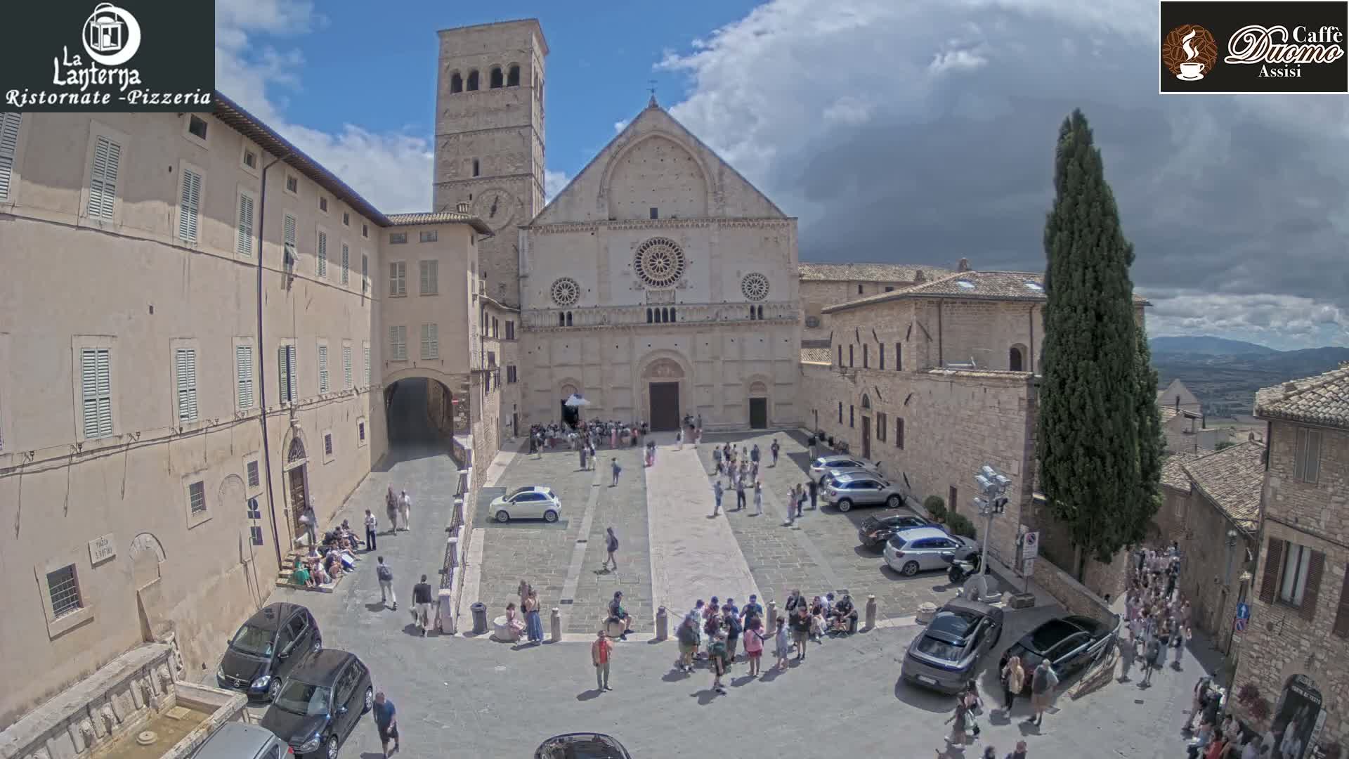 Assisi, San Rufino Square Live Cam -  Perugia, Umbria, Italy
