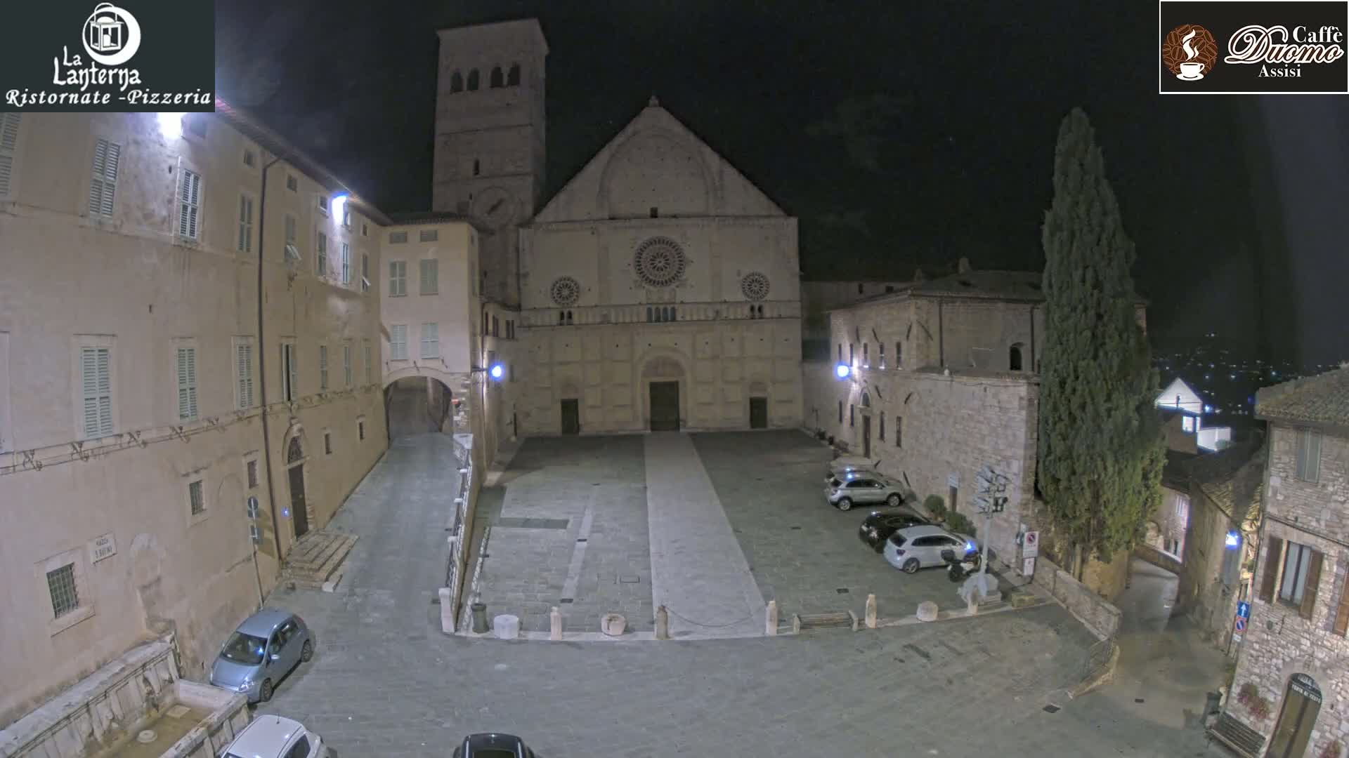 Assisi, San Rufino Square Live Cam -  Perugia, Umbria, Italy