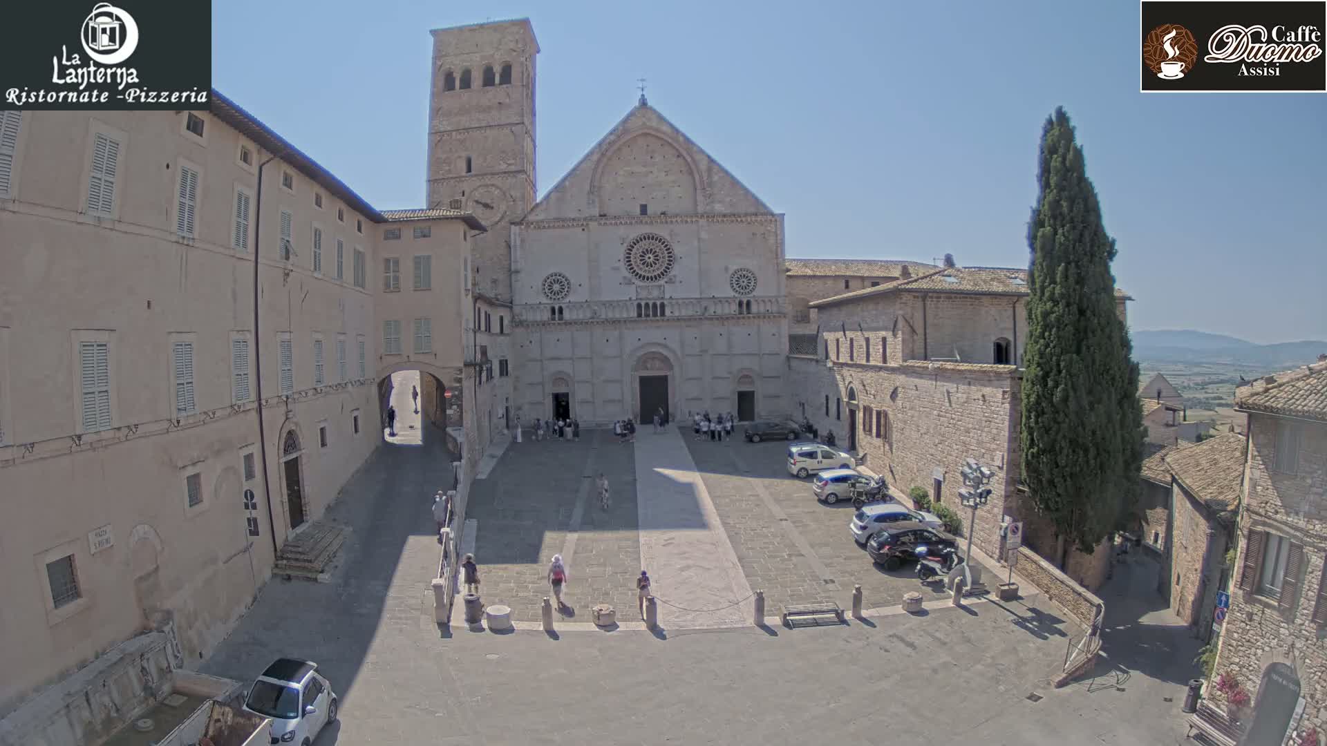 Assisi, San Rufino Square Live Cam -  Perugia, Umbria, Italy