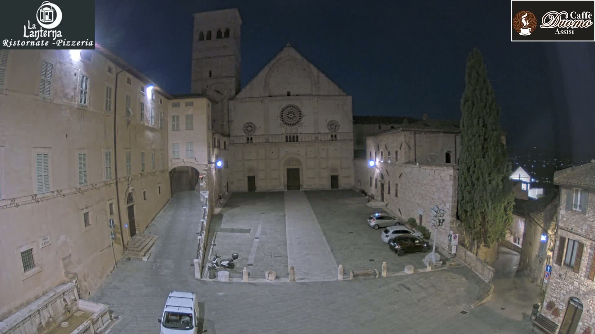 Assisi, San Rufino Square Live Cam -  Perugia, Umbria, Italy