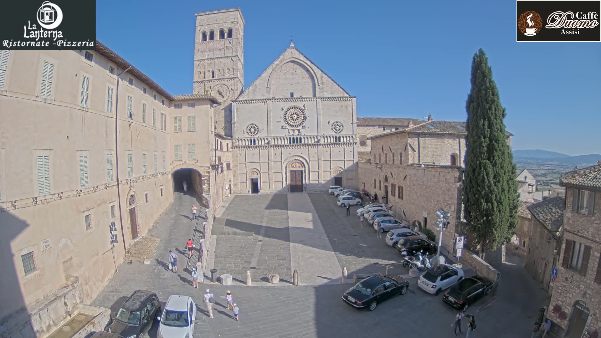 Assisi, San Rufino Square Live Cam -  Perugia, Umbria, Italy