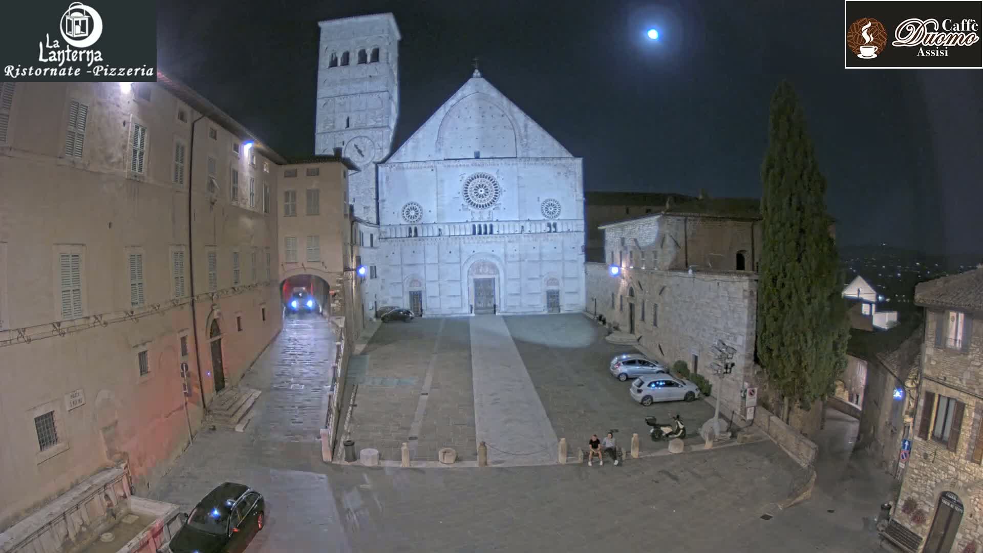 Assisi, San Rufino Square Live Cam -  Perugia, Umbria, Italy