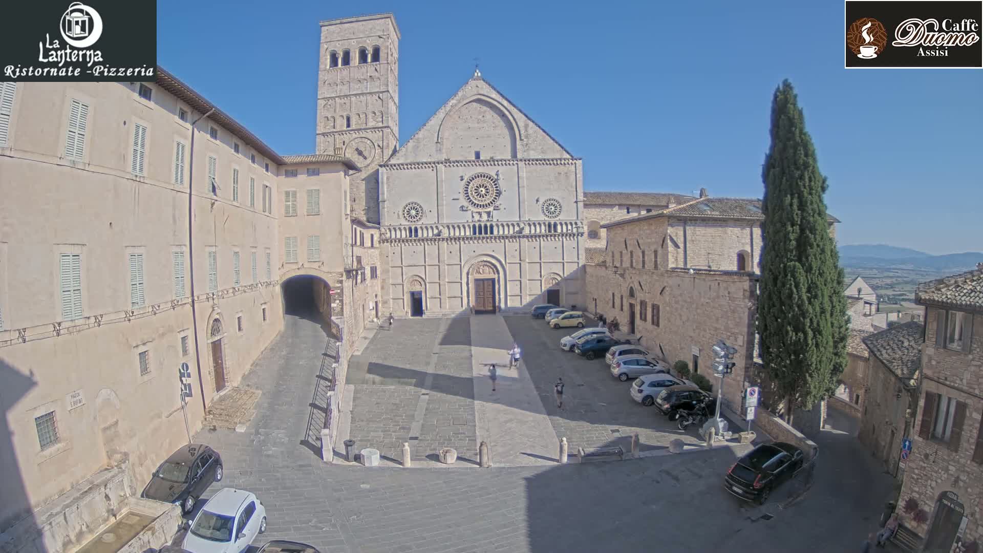 Assisi, San Rufino Square Live Cam -  Perugia, Umbria, Italy