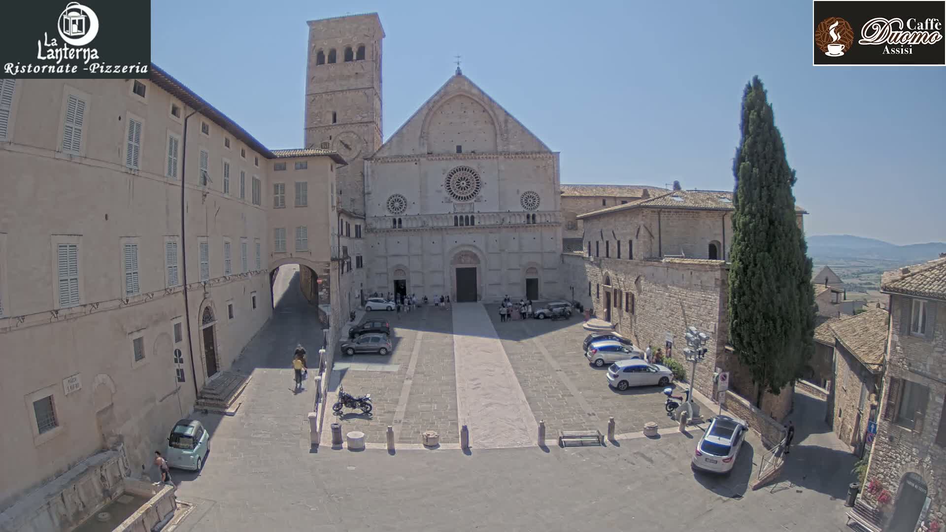 Assisi, San Rufino Square Live Cam -  Perugia, Umbria, Italy