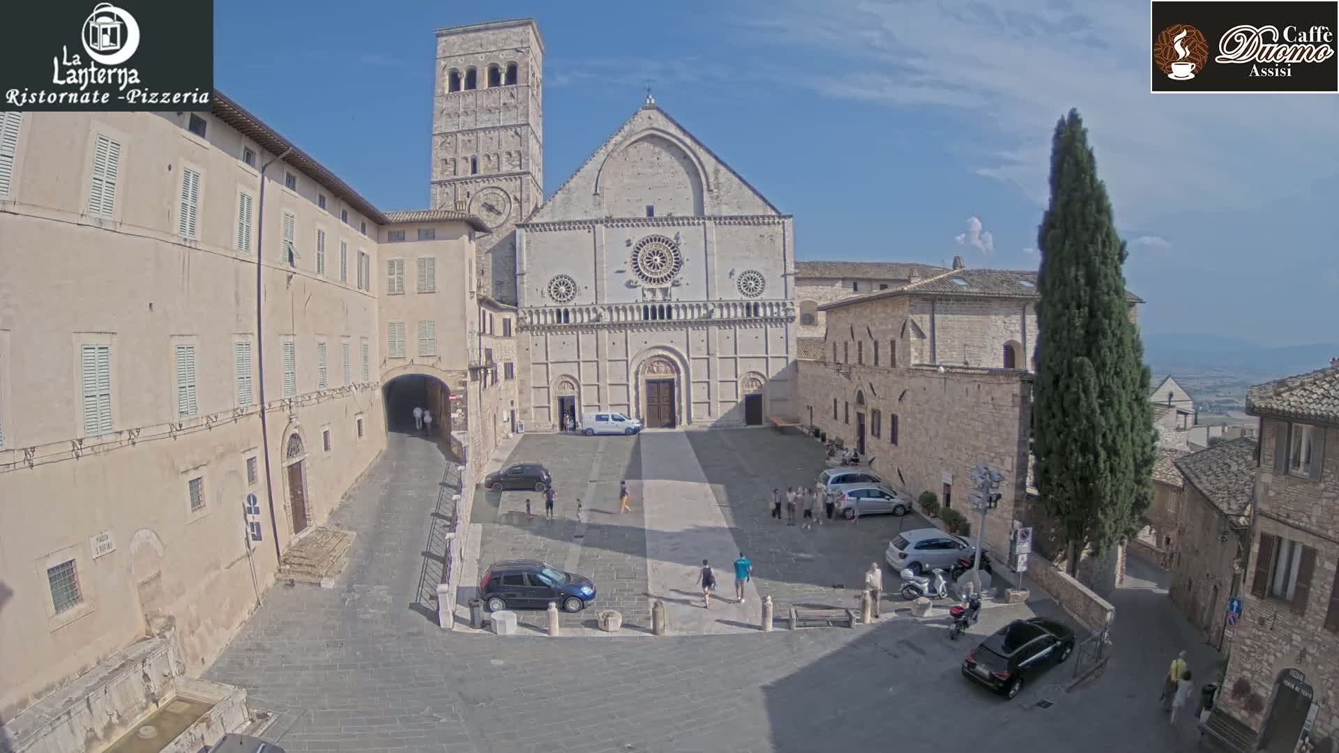 Assisi, San Rufino Square Live Cam -  Perugia, Umbria, Italy