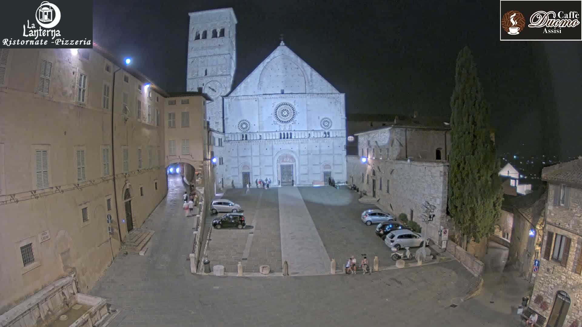 Assisi, San Rufino Square Live Cam -  Perugia, Umbria, Italy