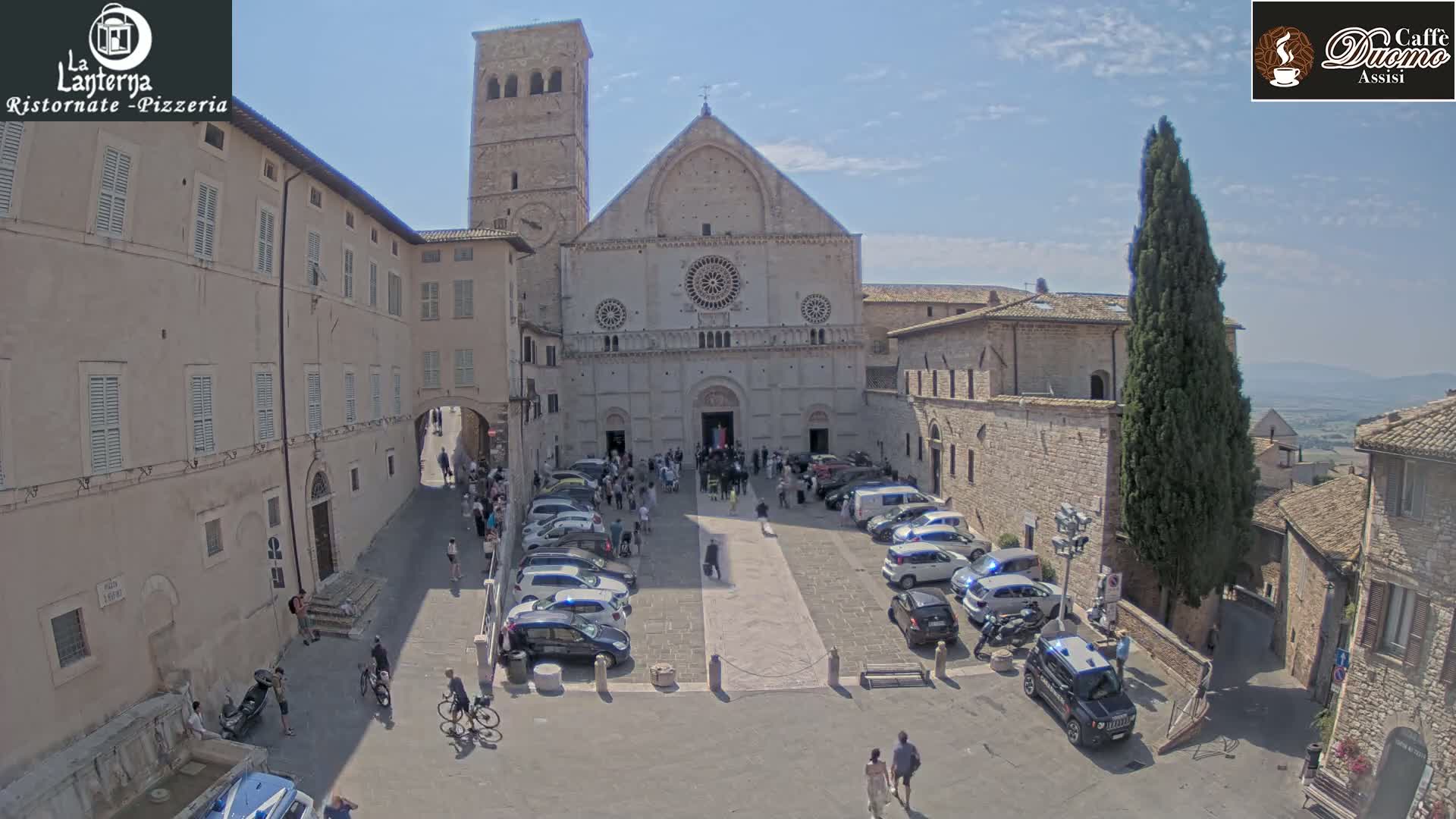 Assisi, San Rufino Square Live Cam -  Perugia, Umbria, Italy