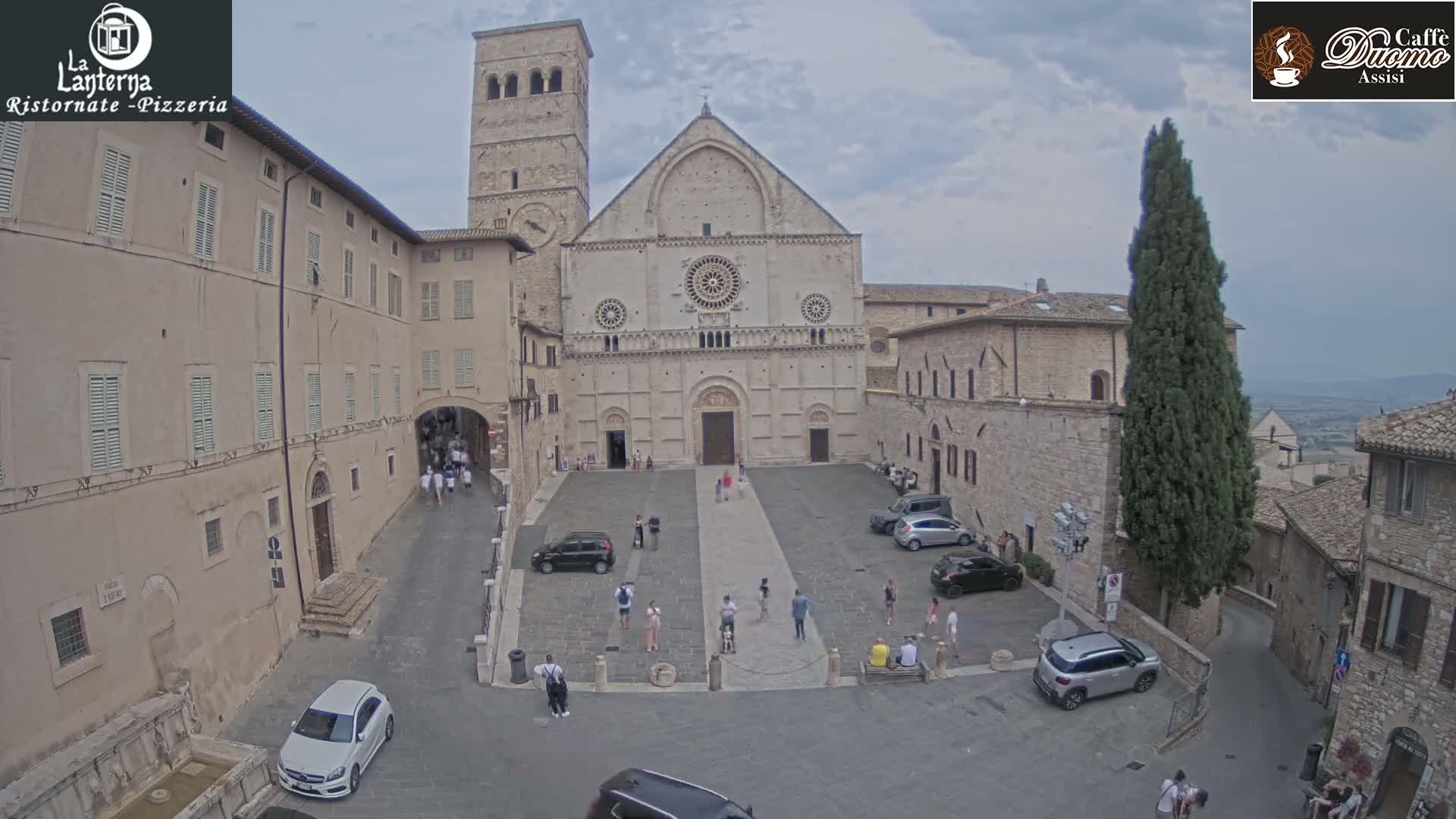 Assisi, San Rufino Square Live Cam -  Perugia, Umbria, Italy