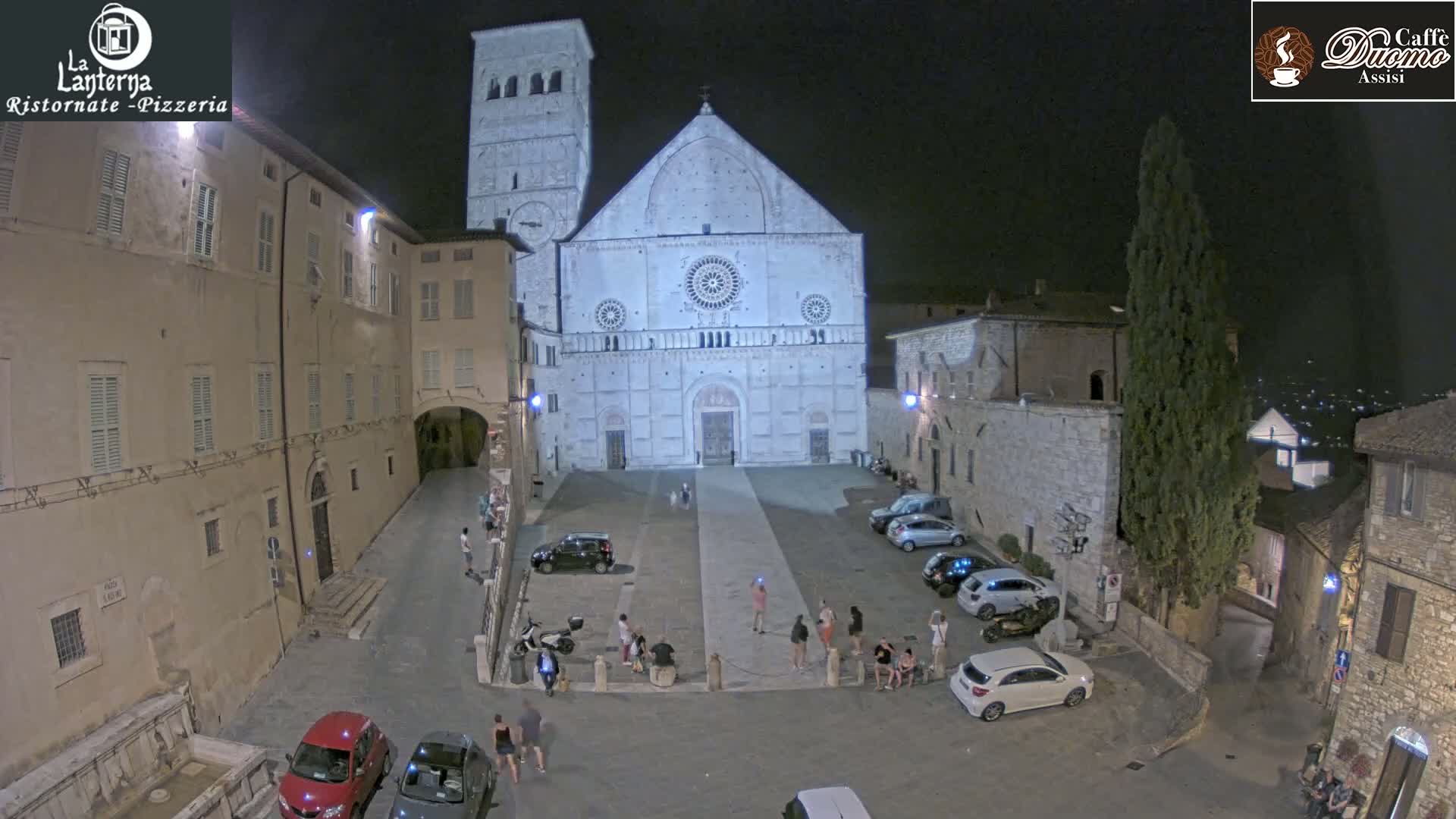 Assisi, San Rufino Square Live Cam -  Perugia, Umbria, Italy