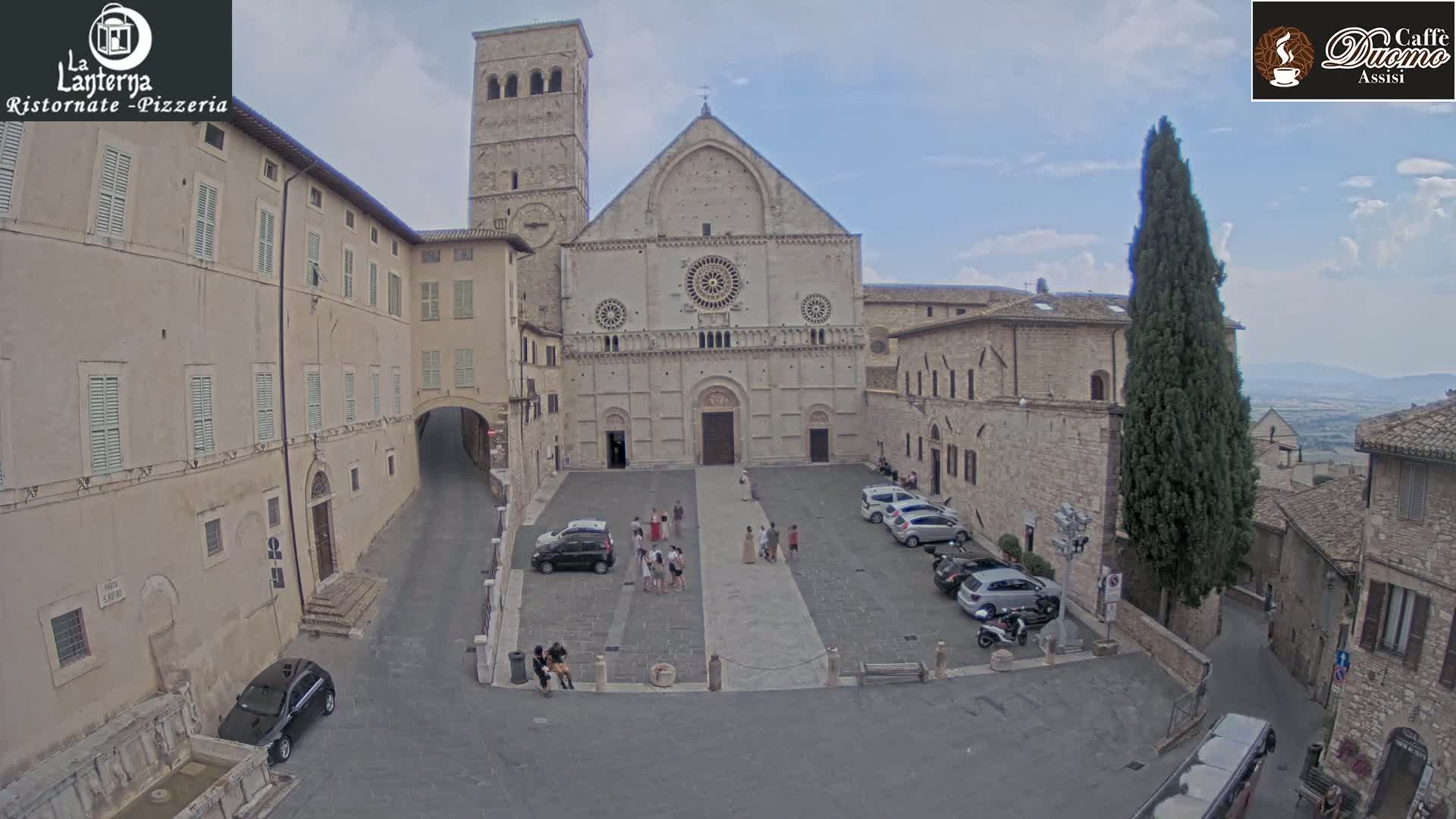 Assisi, San Rufino Square Live Cam -  Perugia, Umbria, Italy