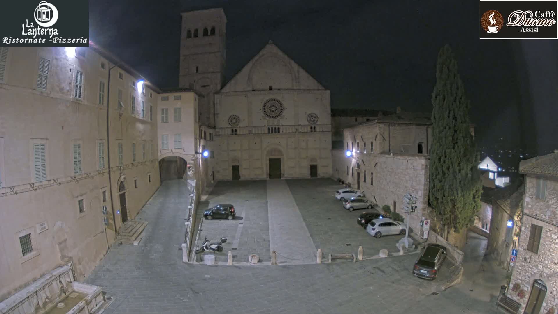 Assisi, San Rufino Square Live Cam -  Perugia, Umbria, Italy