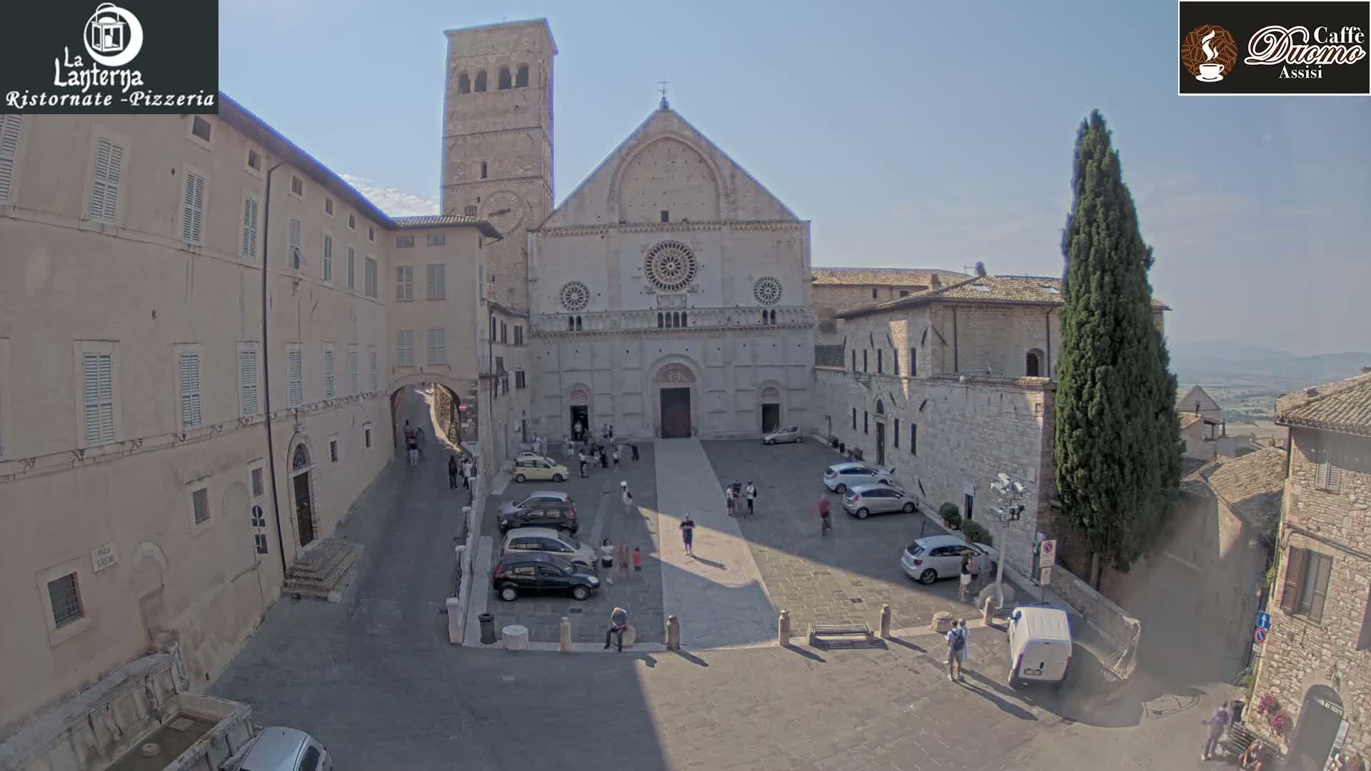 Assisi, San Rufino Square Live Cam -  Perugia, Umbria, Italy