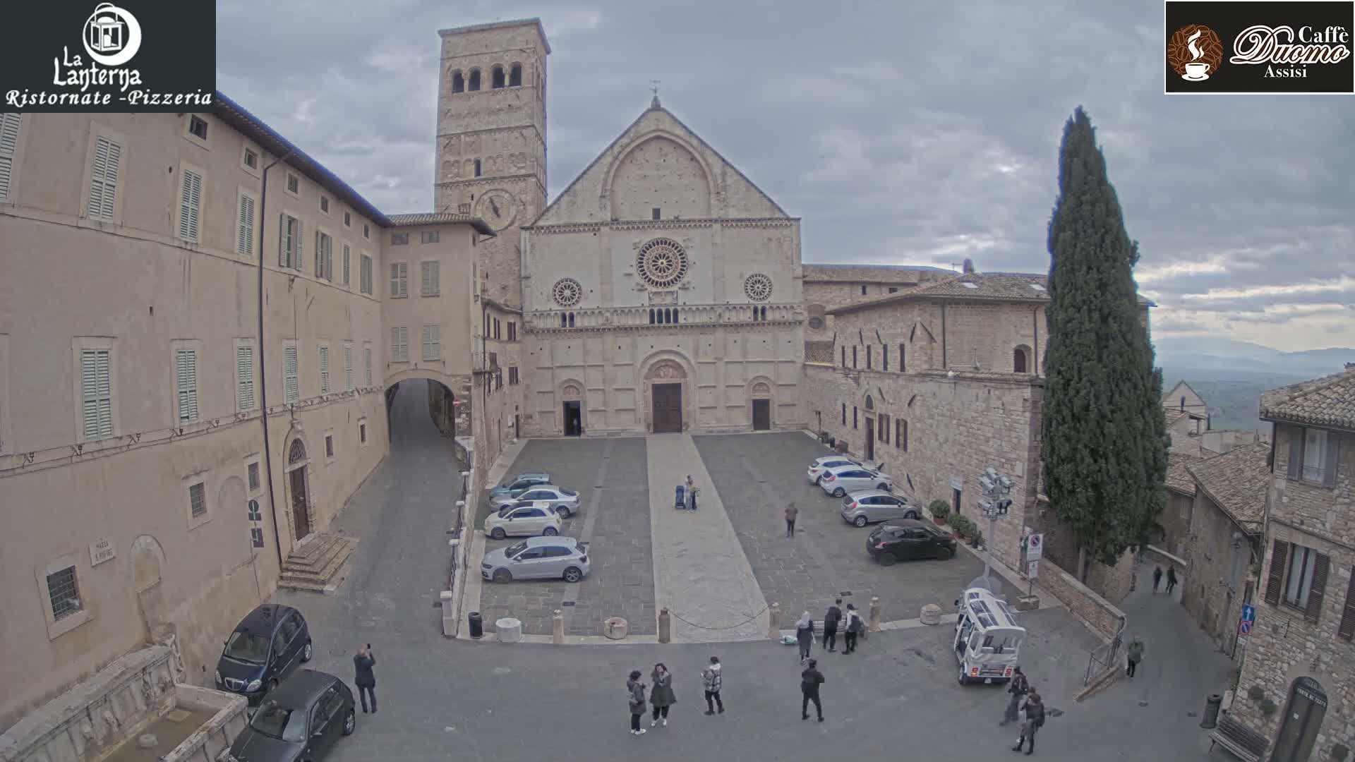 Assisi, San Rufino Square Live Cam -  Perugia, Umbria, Italy