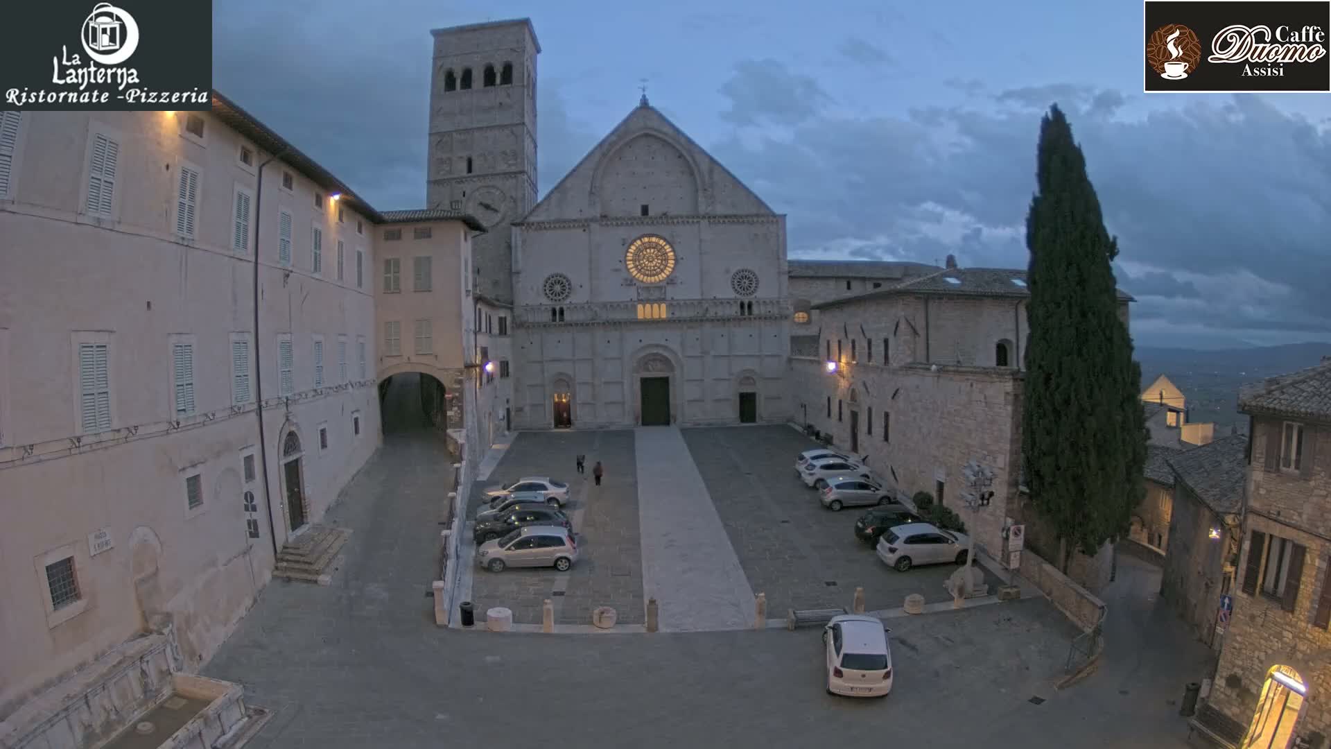 Assisi, San Rufino Square Live Cam -  Perugia, Umbria, Italy