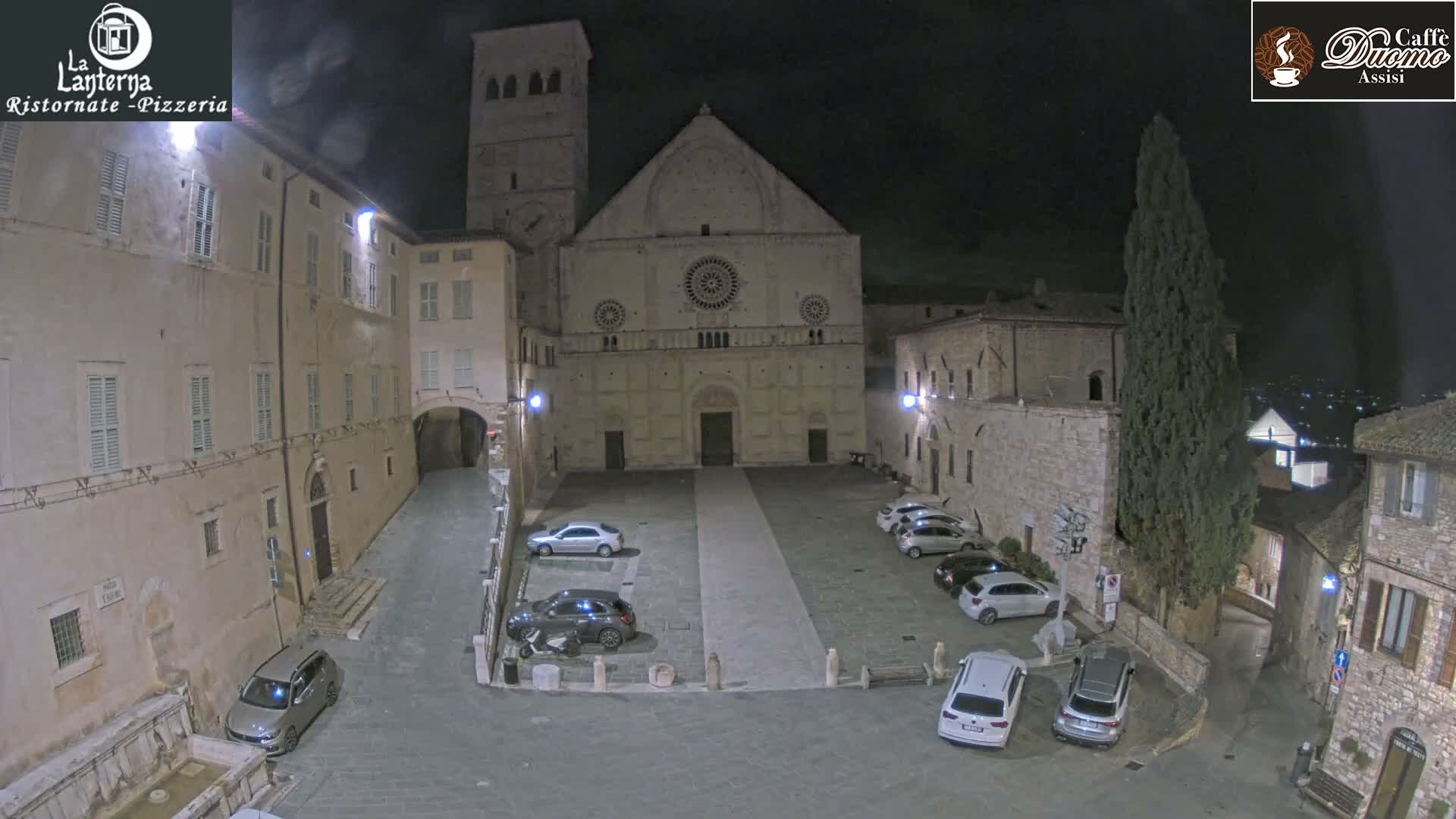Assisi, San Rufino Square Live Cam -  Perugia, Umbria, Italy