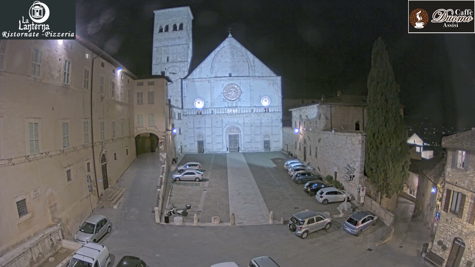 Assisi, San Rufino Square Live Cam -  Perugia, Umbria, Italy